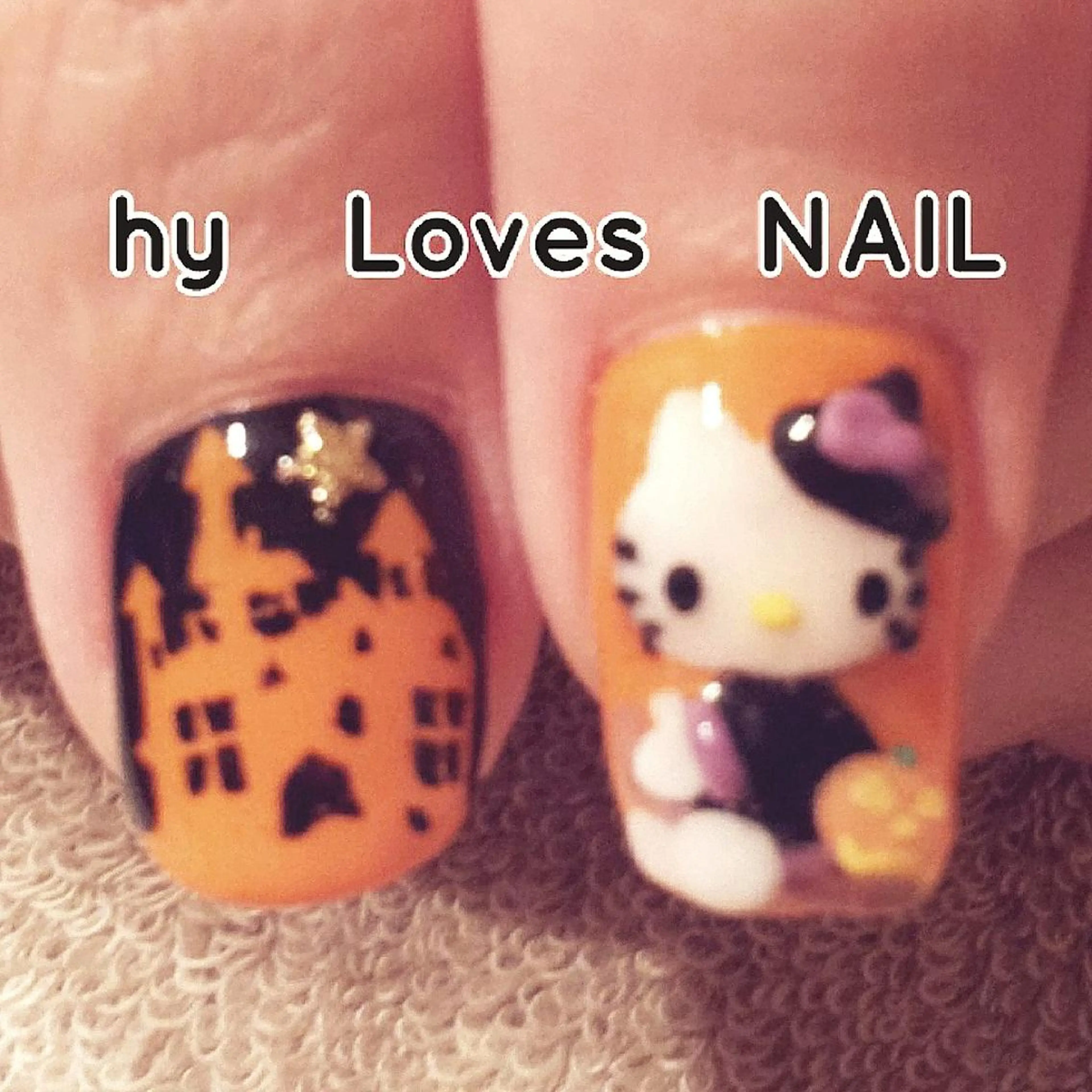 ネイル ジェルネイル ハロウィン ショートネイル ハンドネイル よしだ ひろきのネイルデザイン