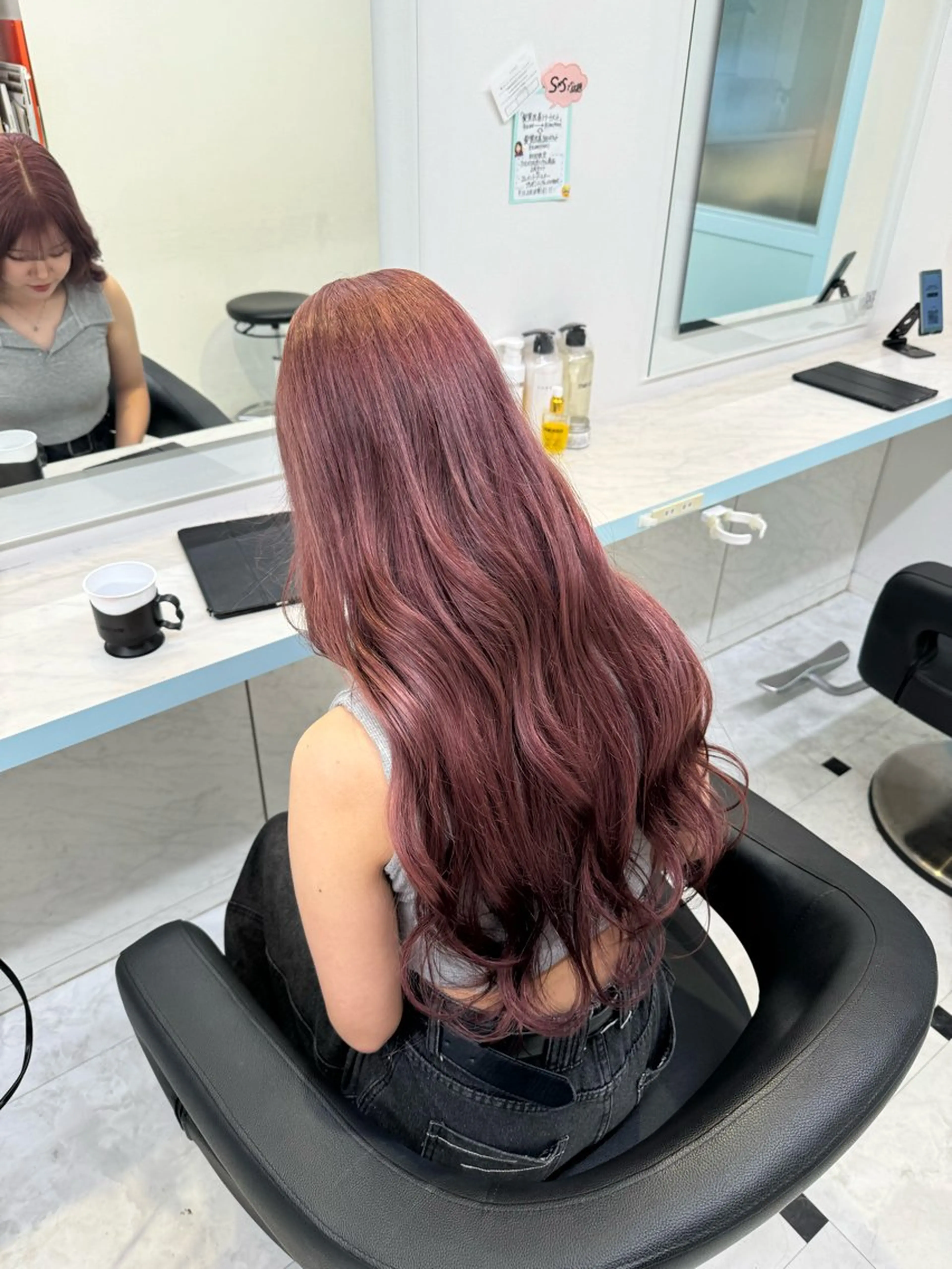 ロング カラー ヘアカラー 🧡モテ髪＆透明感 🧡オレンジ🌻🧡のヘアスタイル