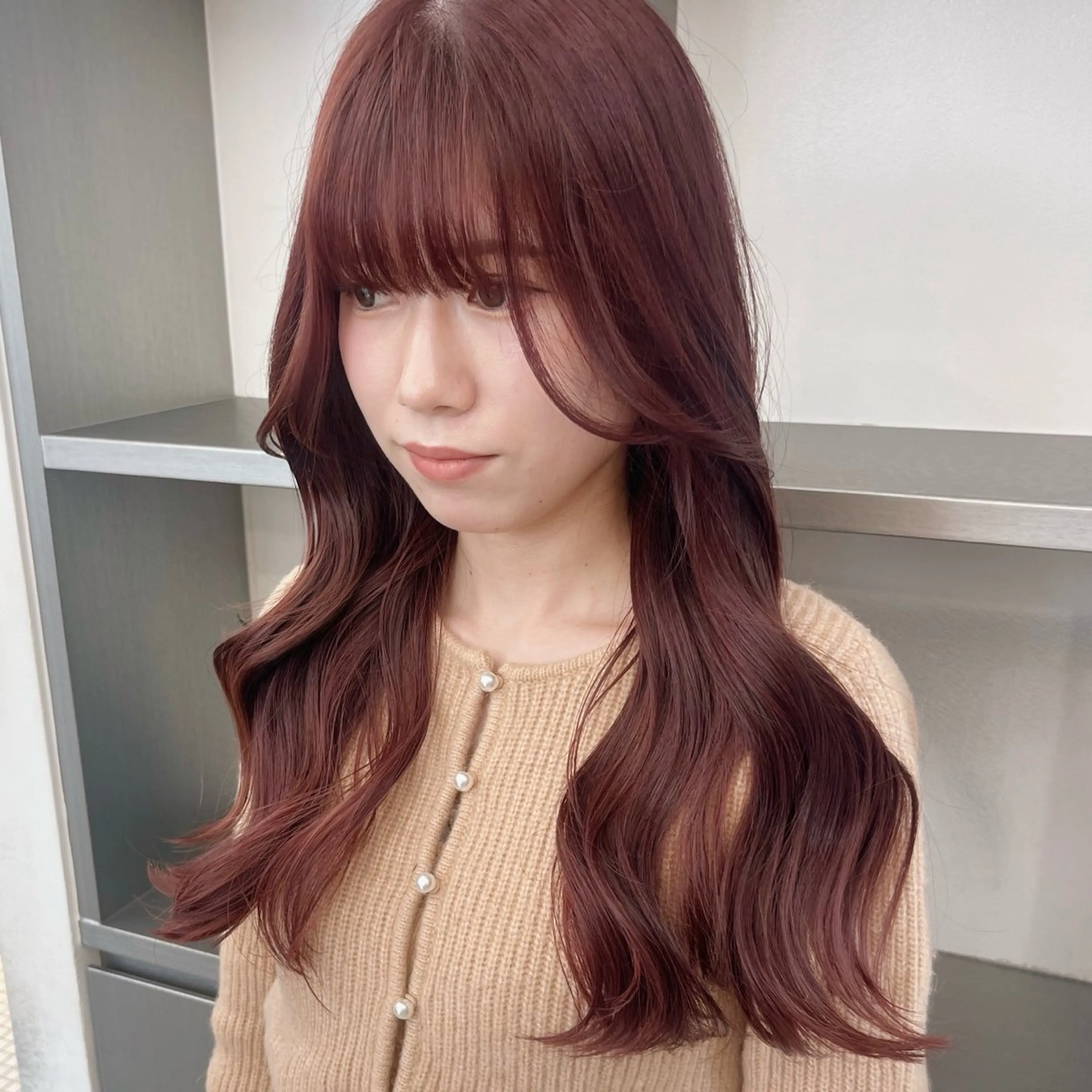 ロング ヘアカラー トリートメント 🍒暖色✖️レイヤー ／Haruna🍒のヘアスタイル