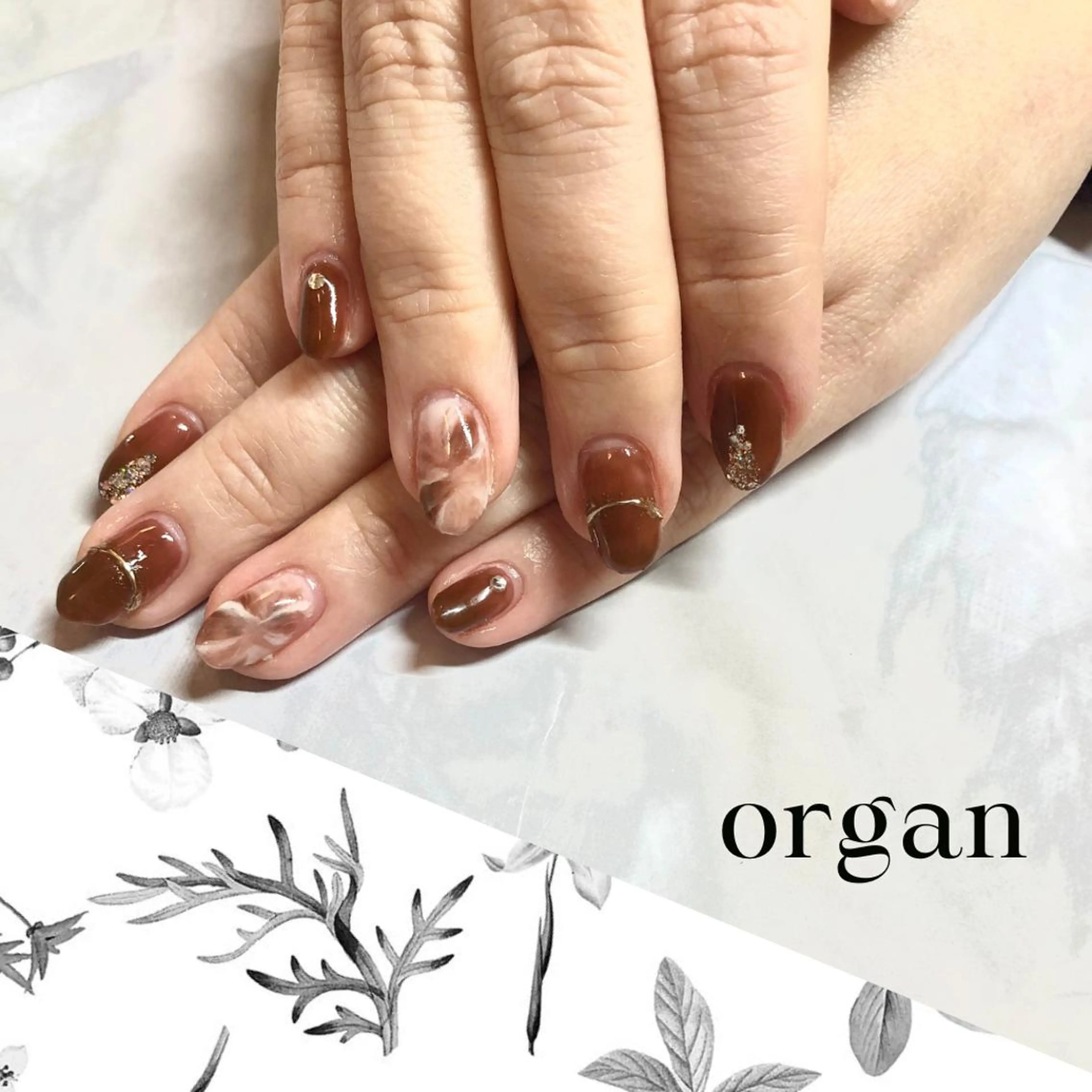 ネイル ニュアンスネイル 【ＯＲＧＡＮ】 nailのネイルデザイン