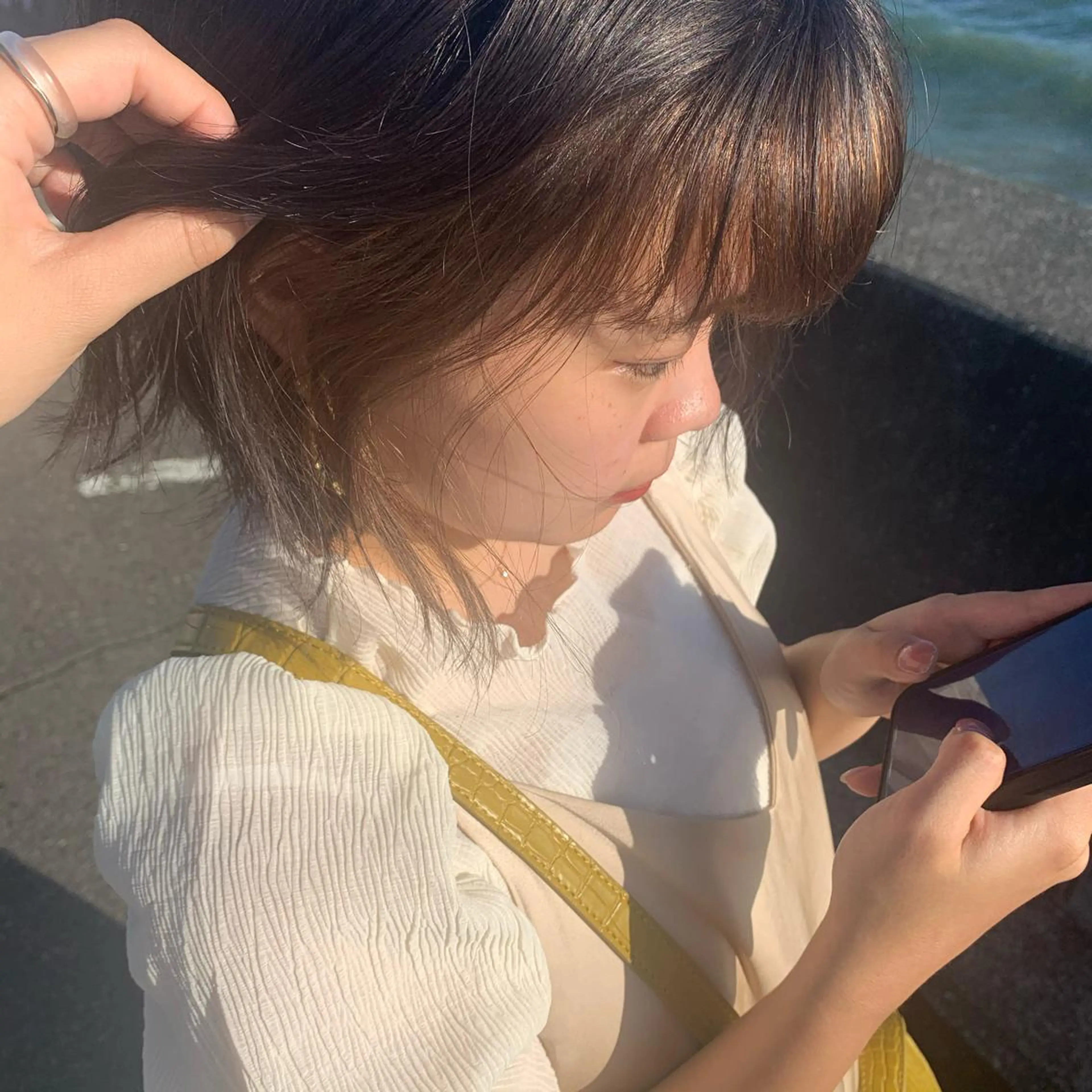 カラー イヤリングカラー 🍪ﾖｼｲﾊﾙﾈ🍪 ﾗﾍﾞﾝﾀﾞｰｶﾗｰのヘアスタイル