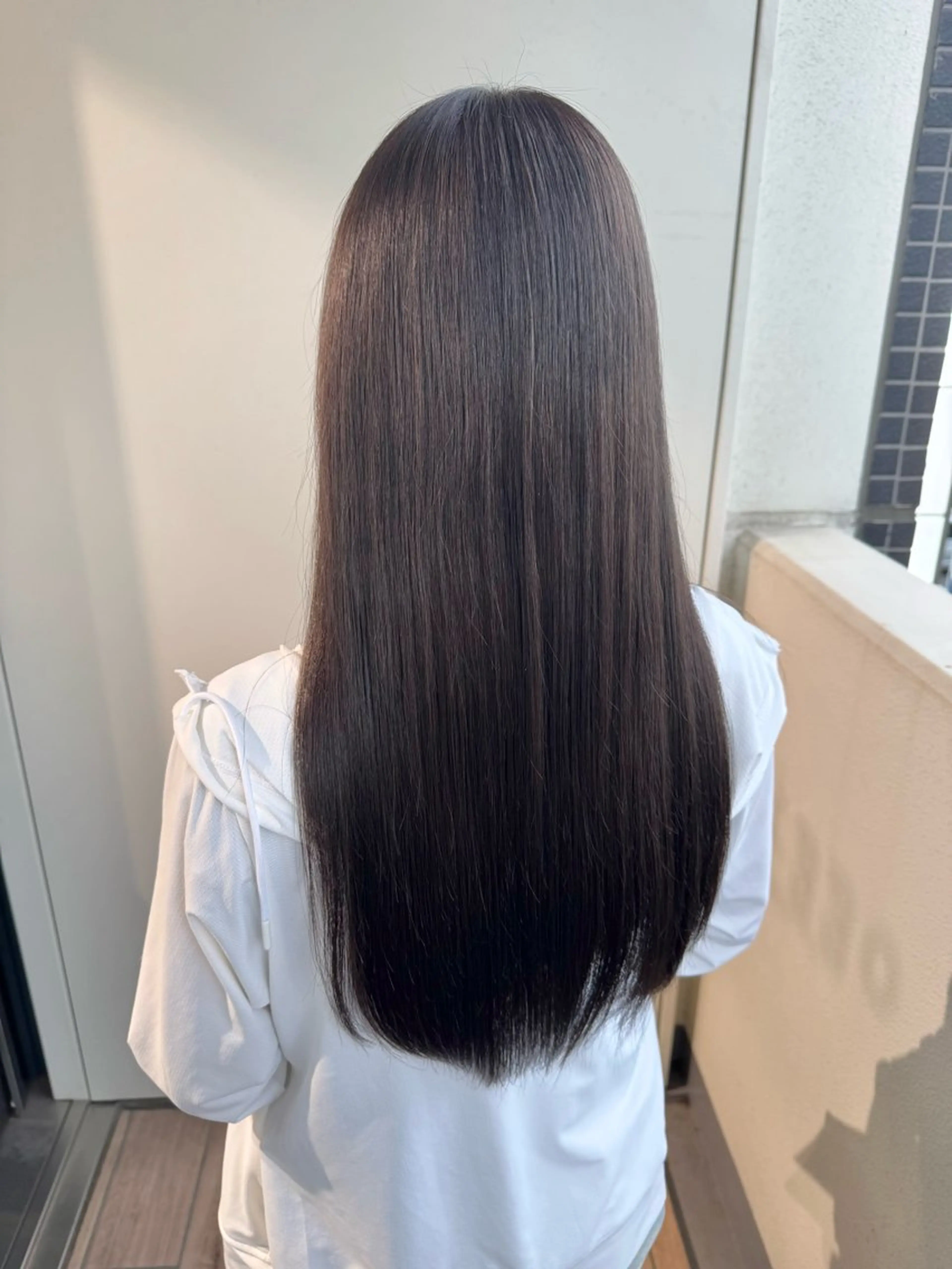 ロング カラー ヘアカラー トリートメント ヘアセット 縮毛矯正/艶暖色 カラー/パーマひふみのヘアスタイル