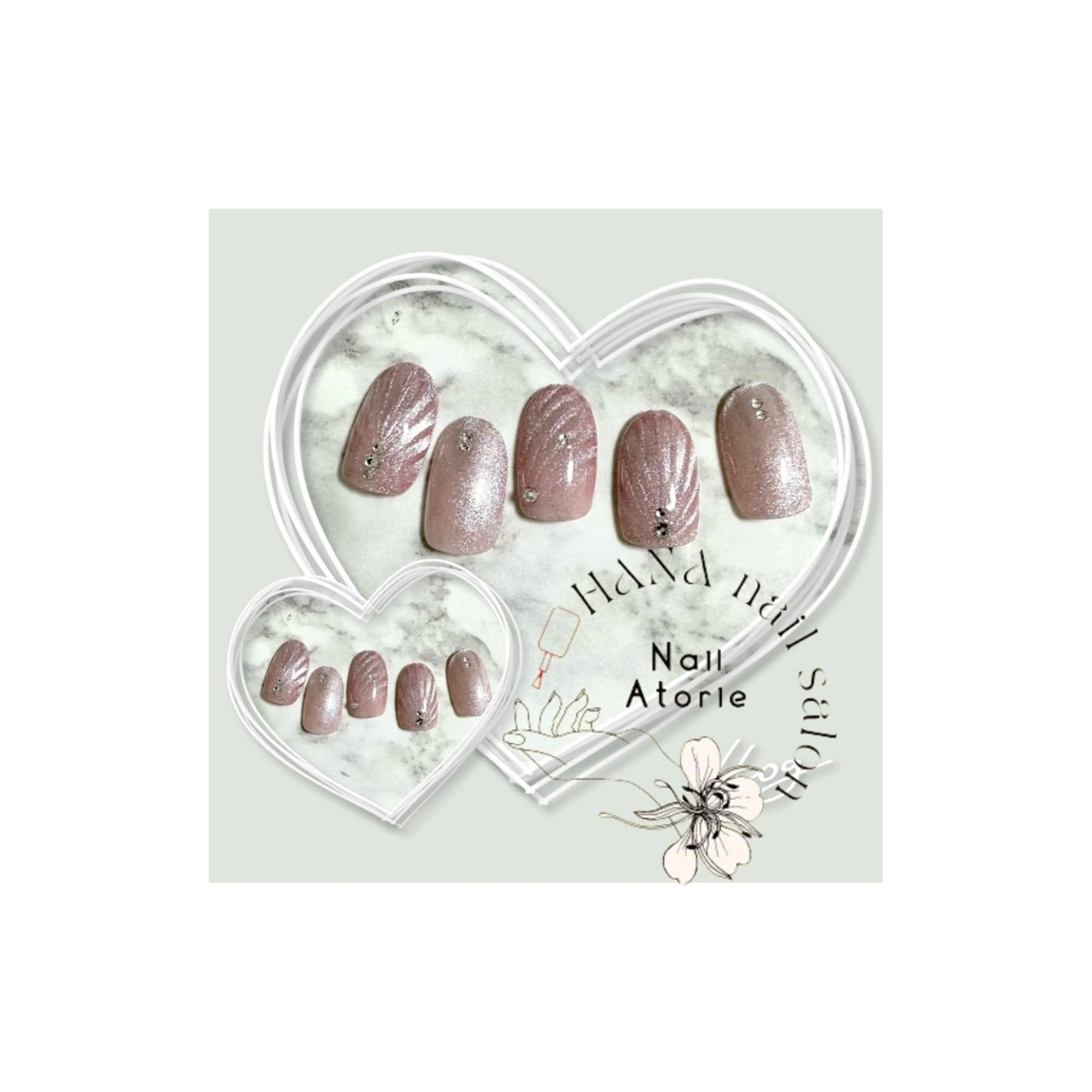 ネイル マグネットネイル シンプルネイル ハンドネイル HaNA 　nail salonのネイルデザイン