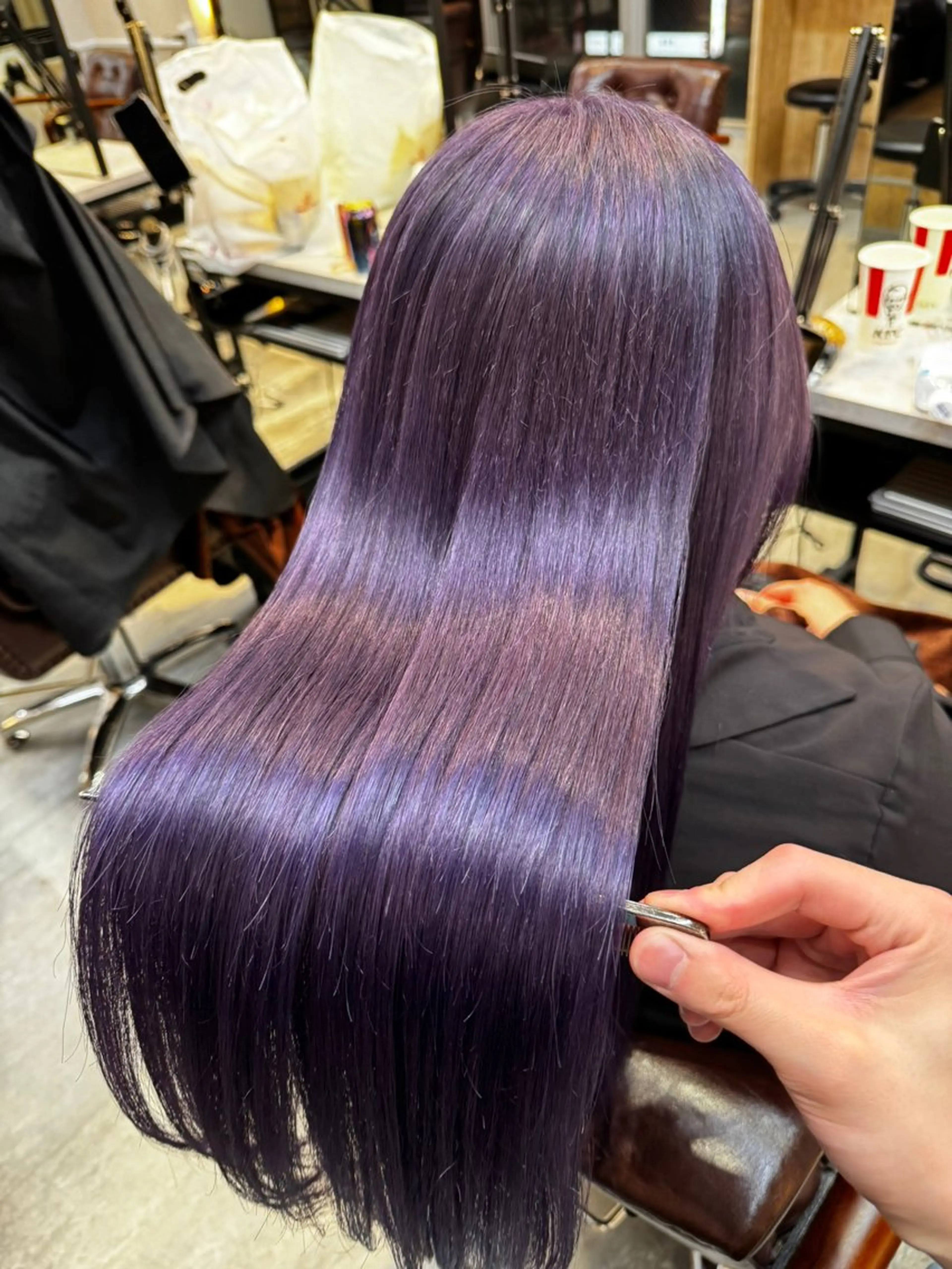 ロング カット ヘアカラー トリートメント 韓国式縮毛矯正カラー 💎TAICHIのヘアスタイル