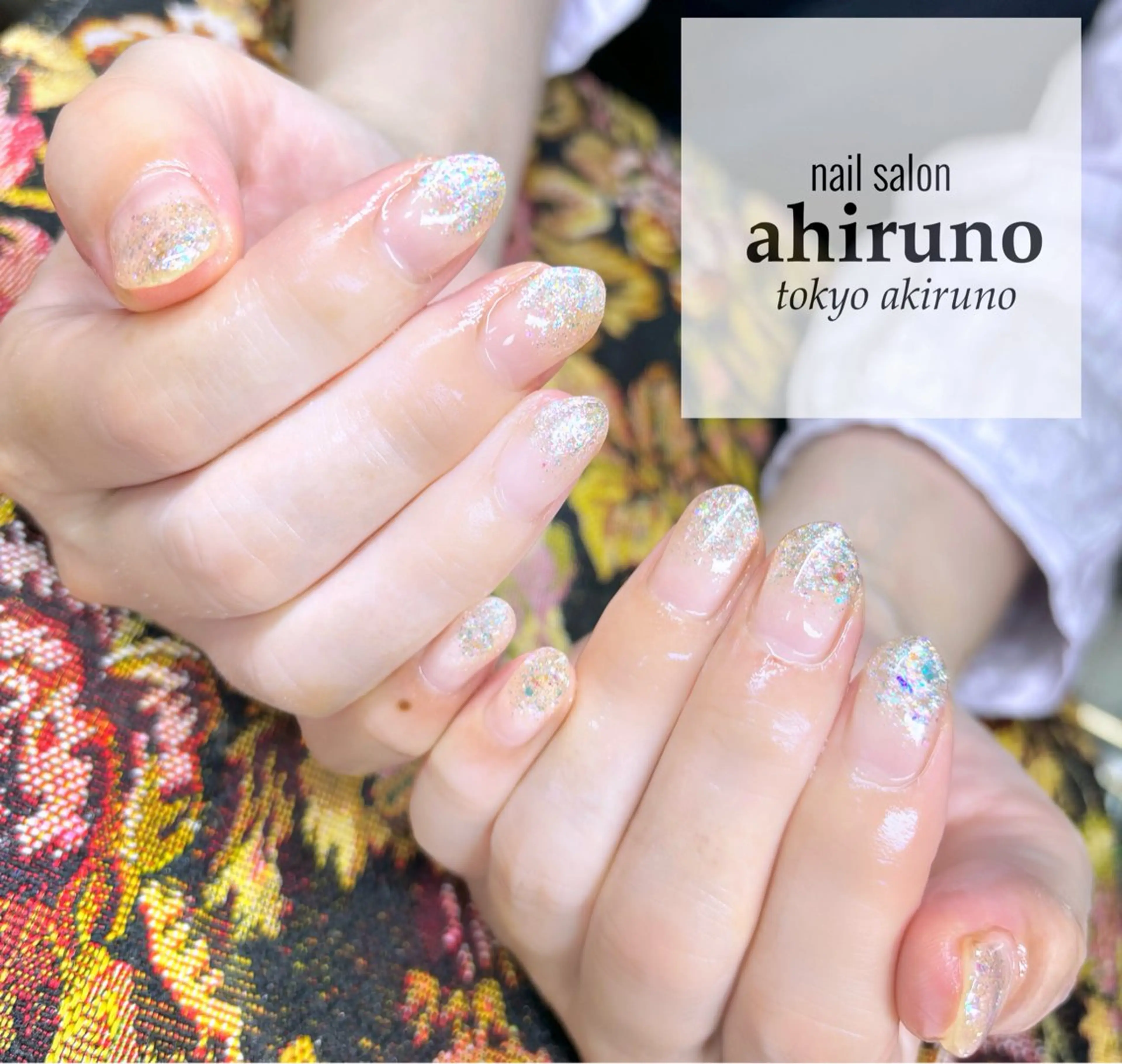 ネイル オーロラネイル グラデーション ラメ(グリッター) ラメグラデーション ピンク ハンドネイル ａｈｉｒｕｎｏ ✿ ｙｕiのネイルデザイン