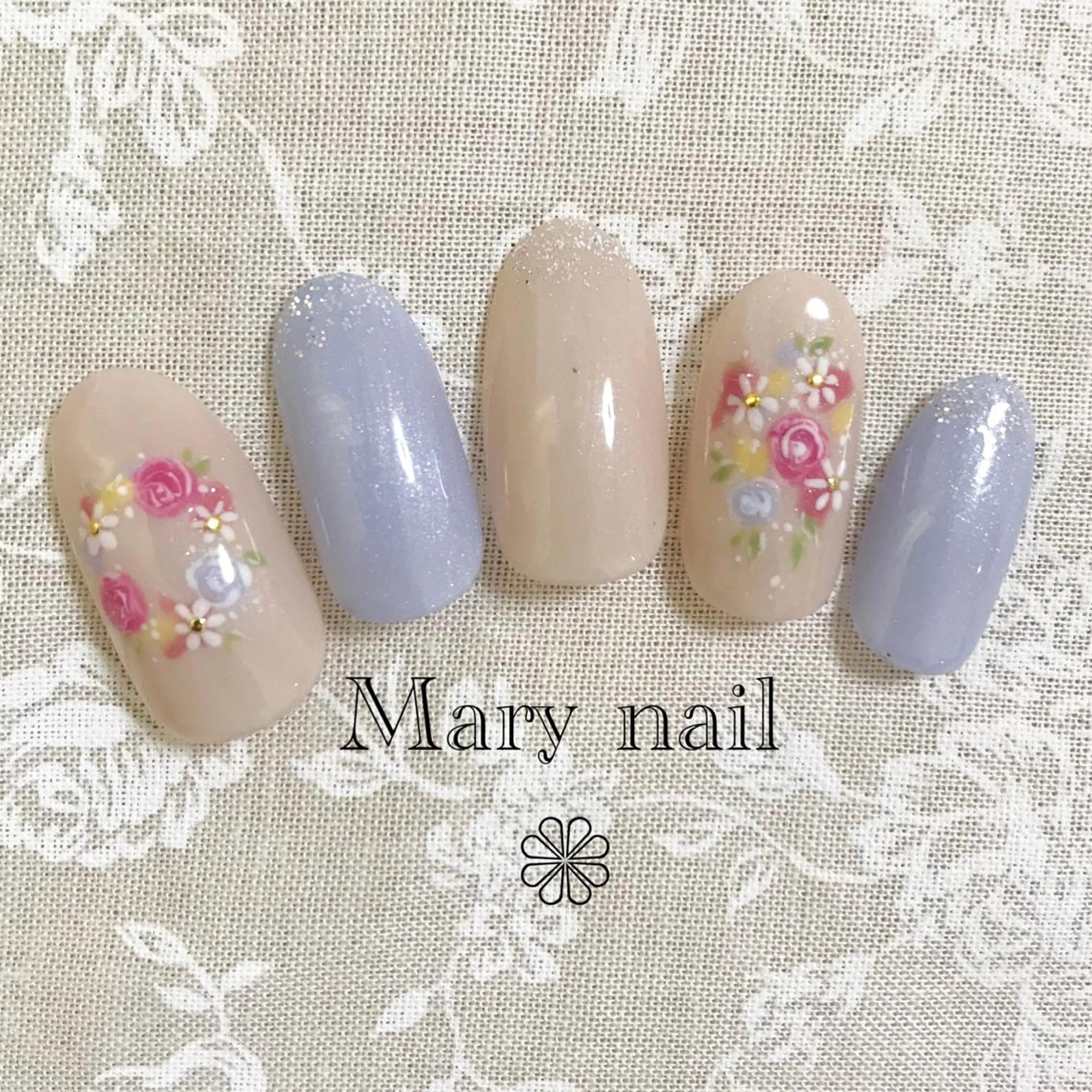 ネイル フラワーネイル WITH  NAIL ネイリストのネイルデザイン