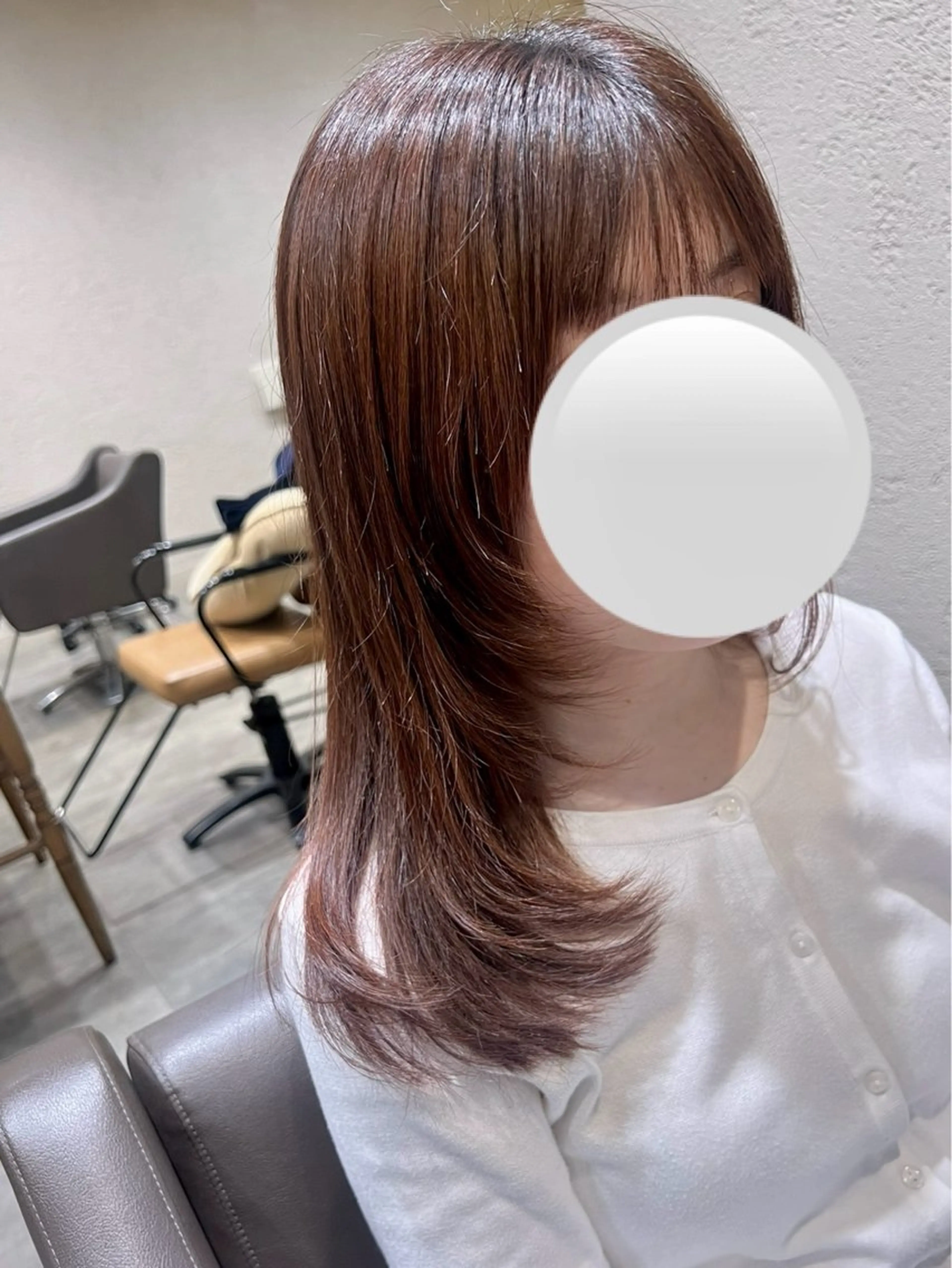 ロング 顔まわりレイヤー 顔周りカット レイヤーカット 艶カラー🌙ショート /ボブ/小由葵のヘアスタイル
