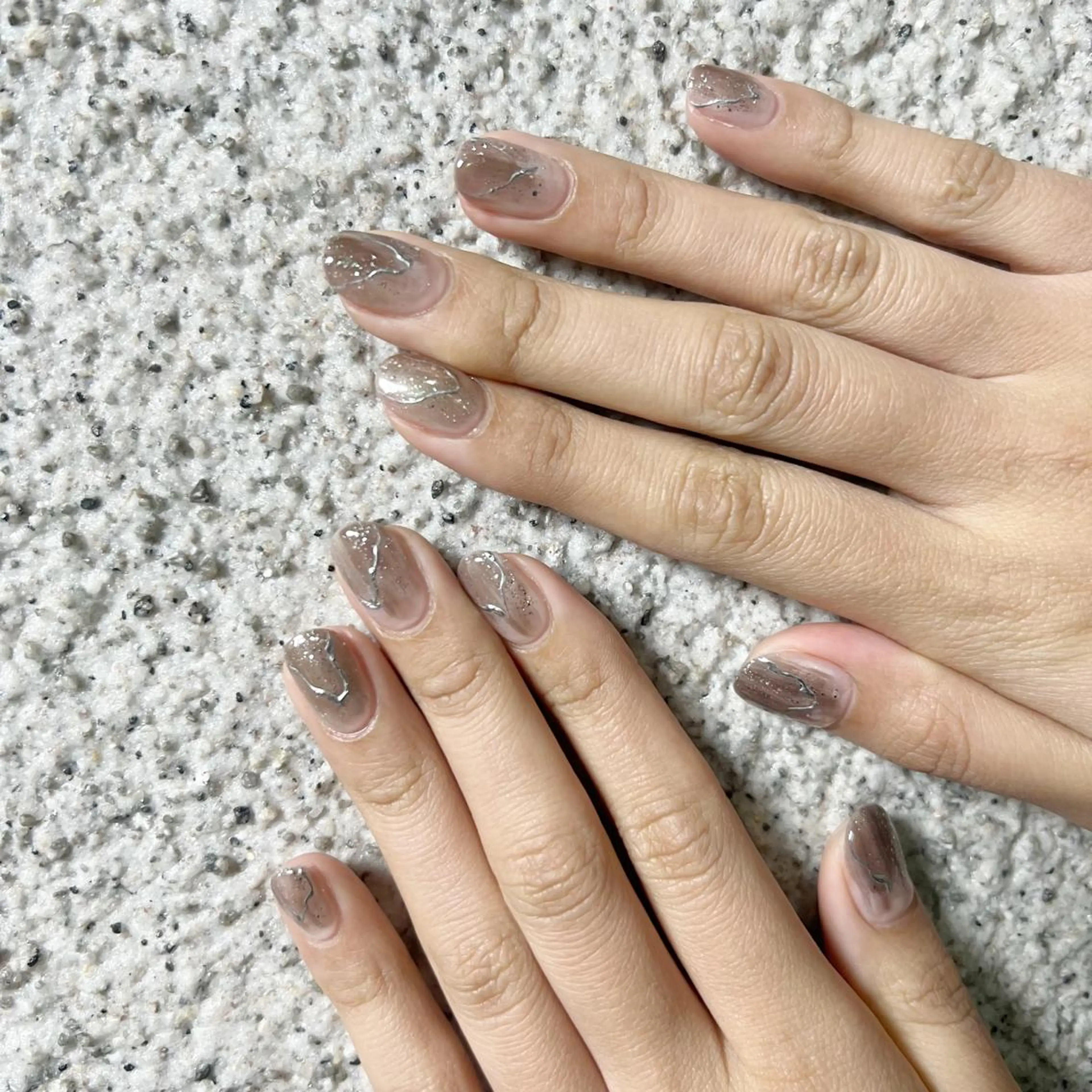 ネイル アートネイル フレンチネイル ジェルネイル グリーン ハート ハンドネイル nail salon mieux(ミュー)のネイルデザイン