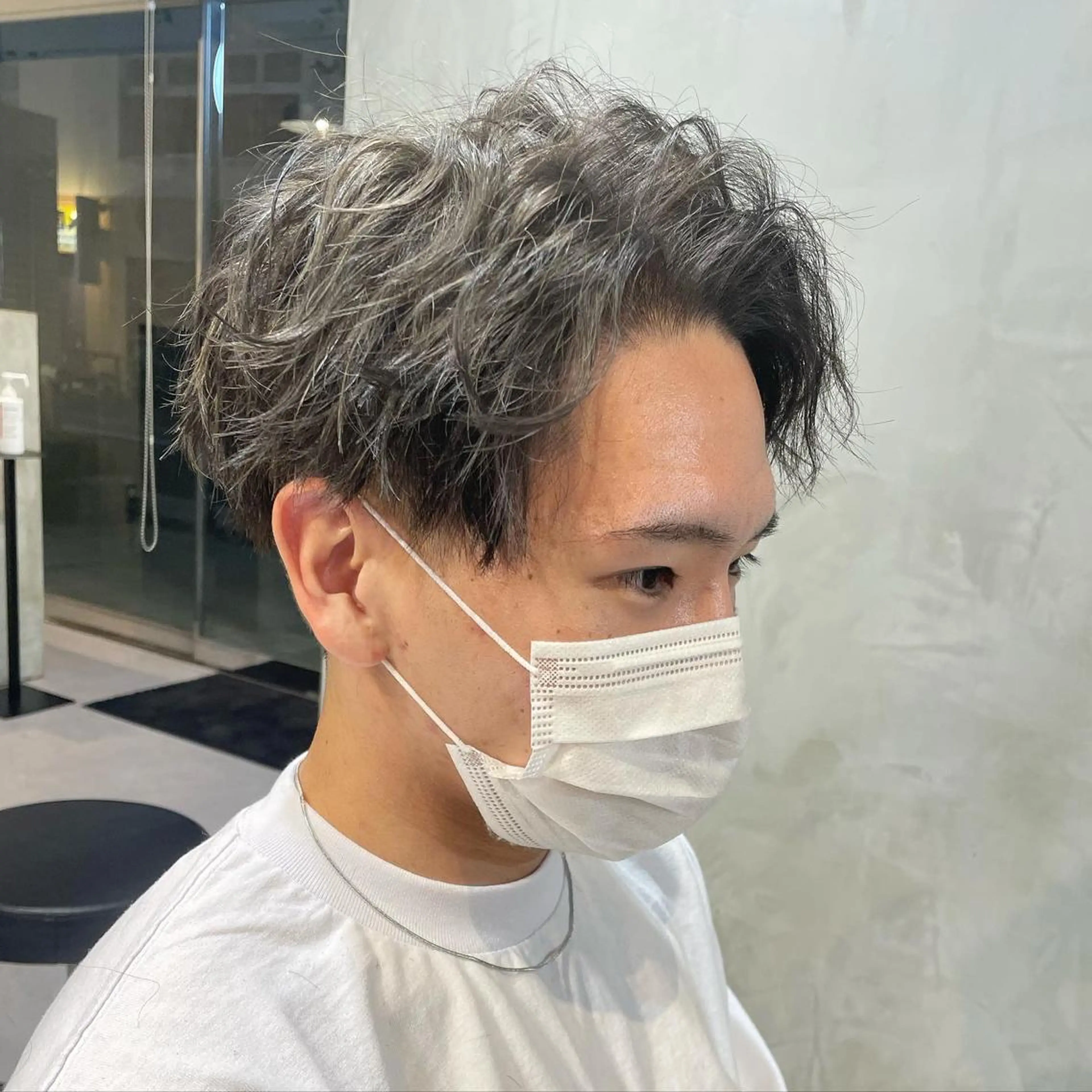 カラー メンズ メンズブリーチ ブリーチ グレージュ カット ヘアカラー ヤマモト マイのヘアスタイル