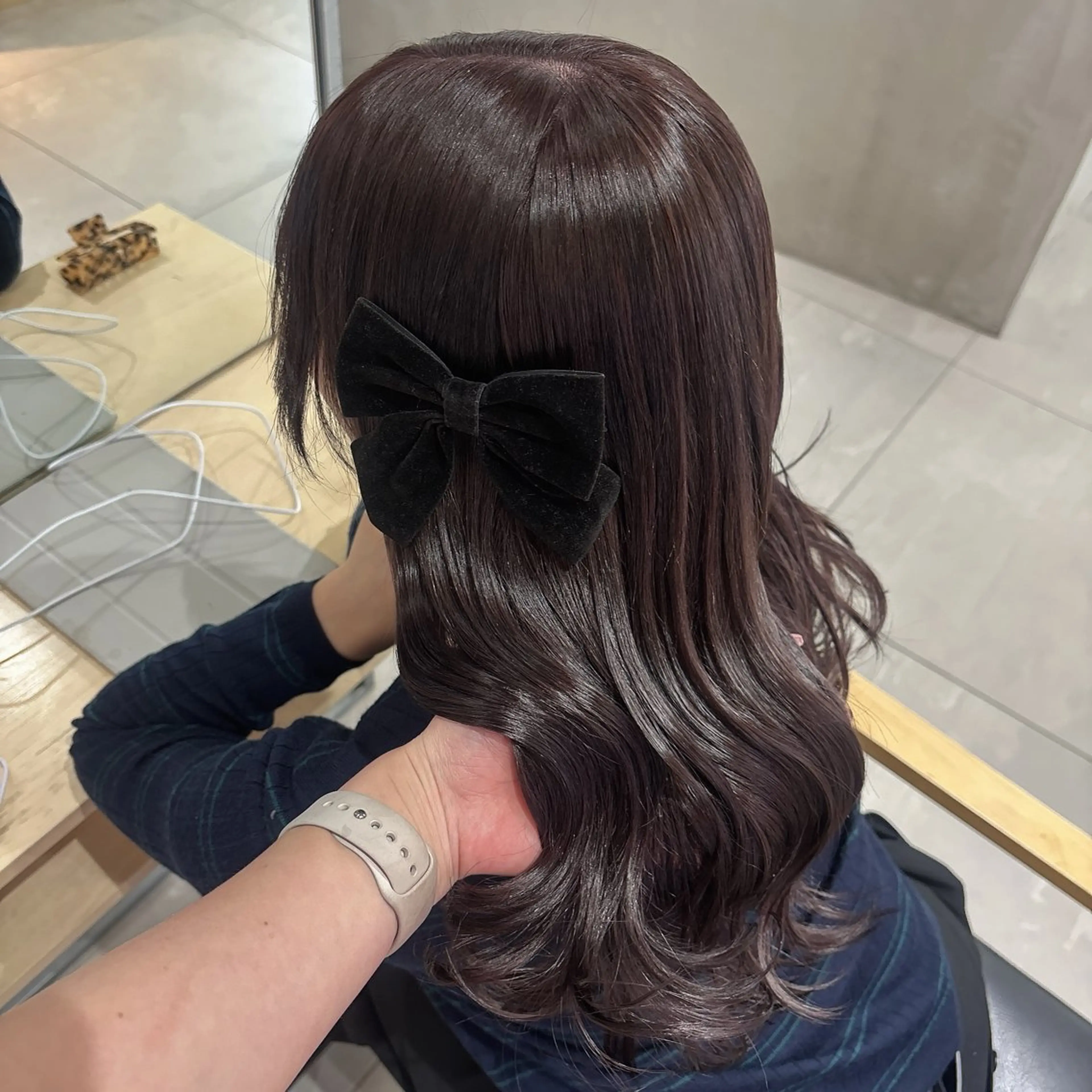 セミロング ヘアカラー ヘアセット ゆるふわ透明感カラー 🎀ほの/表参道のヘアスタイル