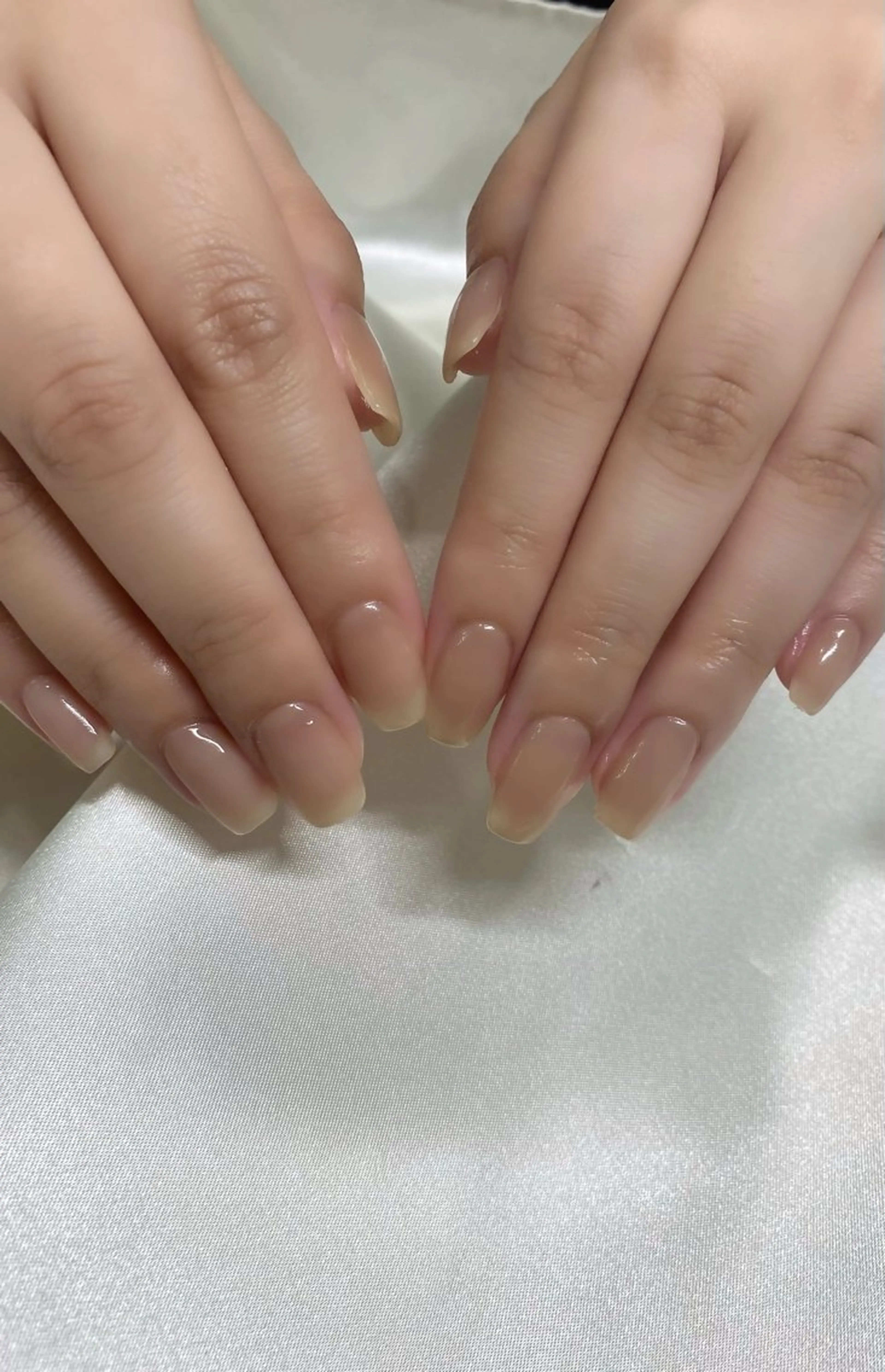 ネイル クリアネイル ジェルネイル オフィスネイル ワンカラーネイル パラジェル ネイルズシャトン 松本のネイルデザイン