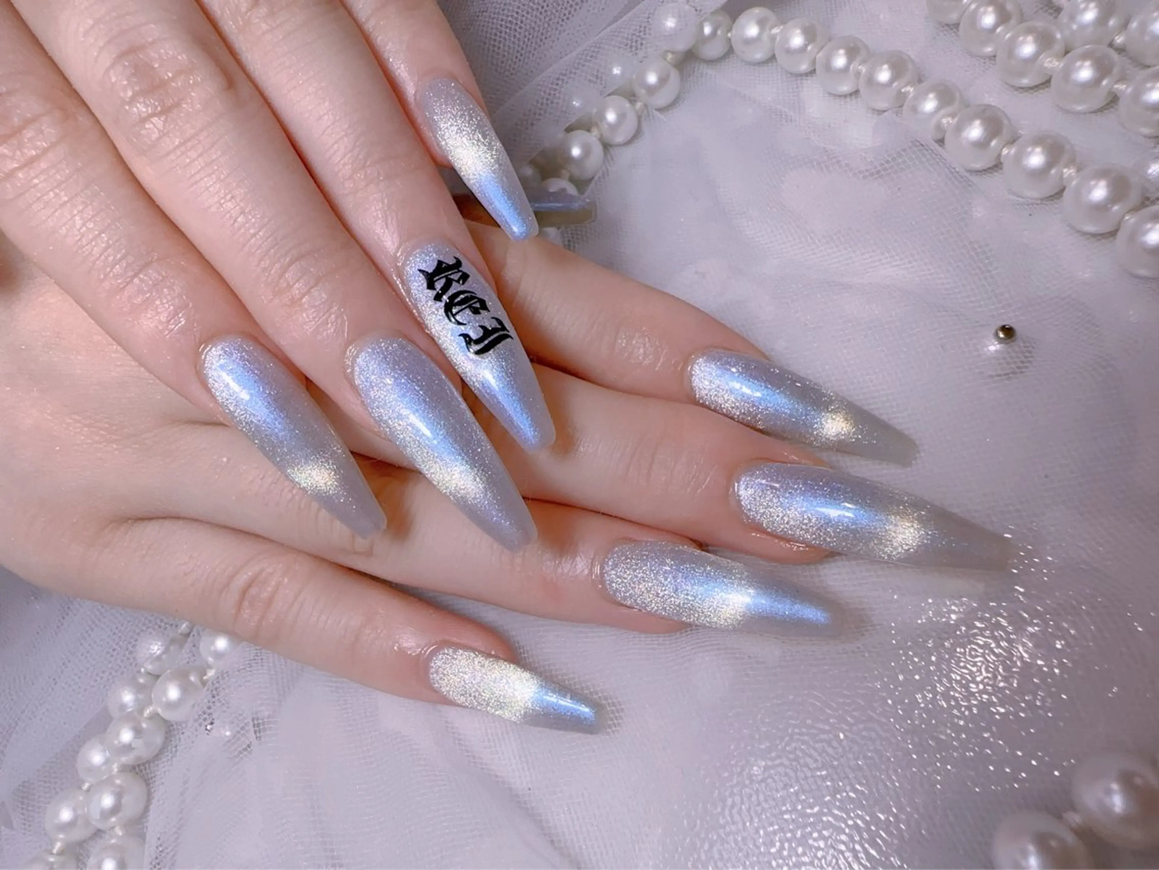 ネイル アートネイル フラッシュネイル フレンチネイル ジェルネイル ガラスフレンチ ハンドネイル You&Me Miyuのネイルデザイン