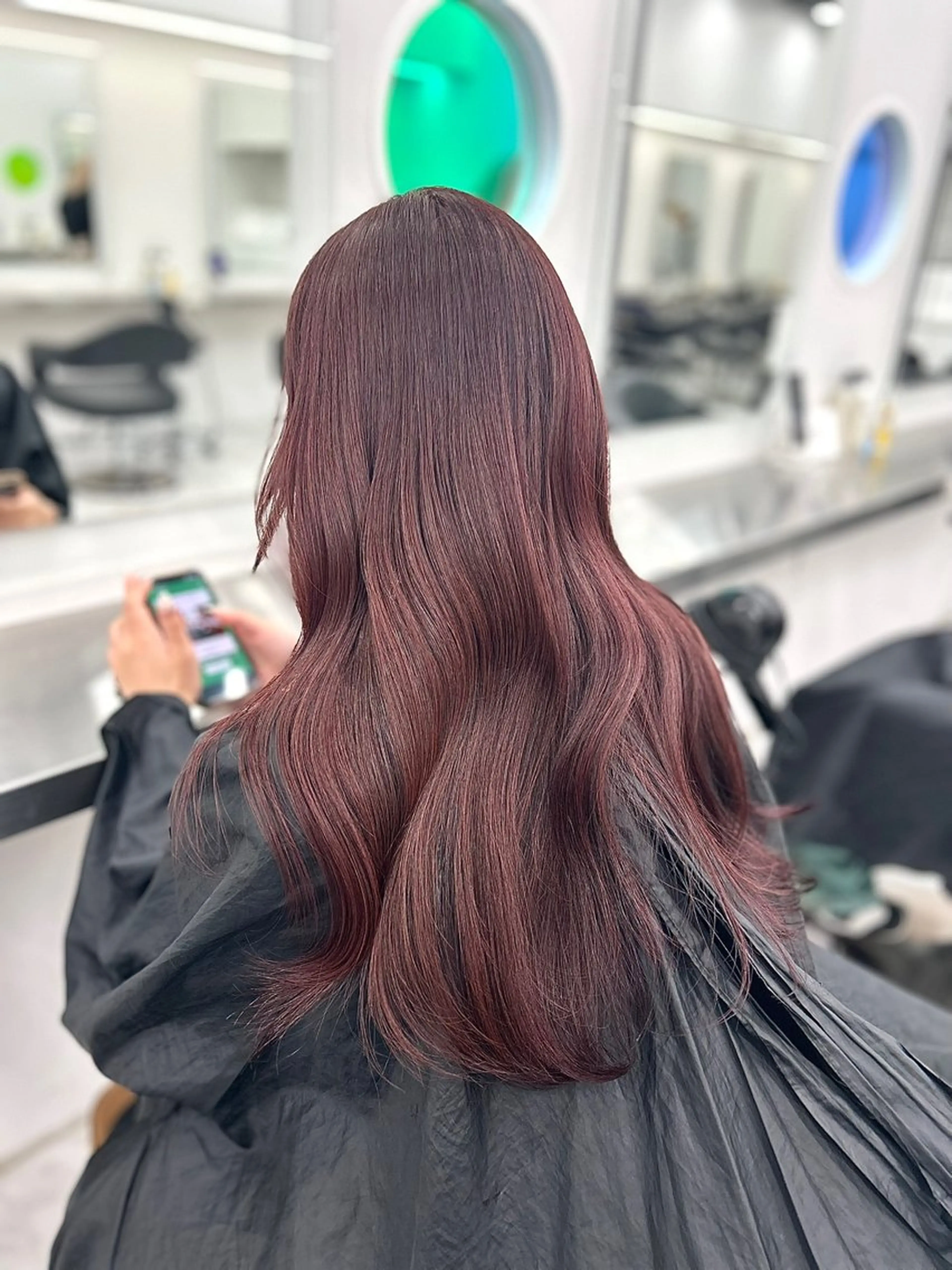 ロング カラー ヘアカラー トリートメント ヘアセット 🍒トレンド暖色ヘア 🍒Manamiのヘアスタイル