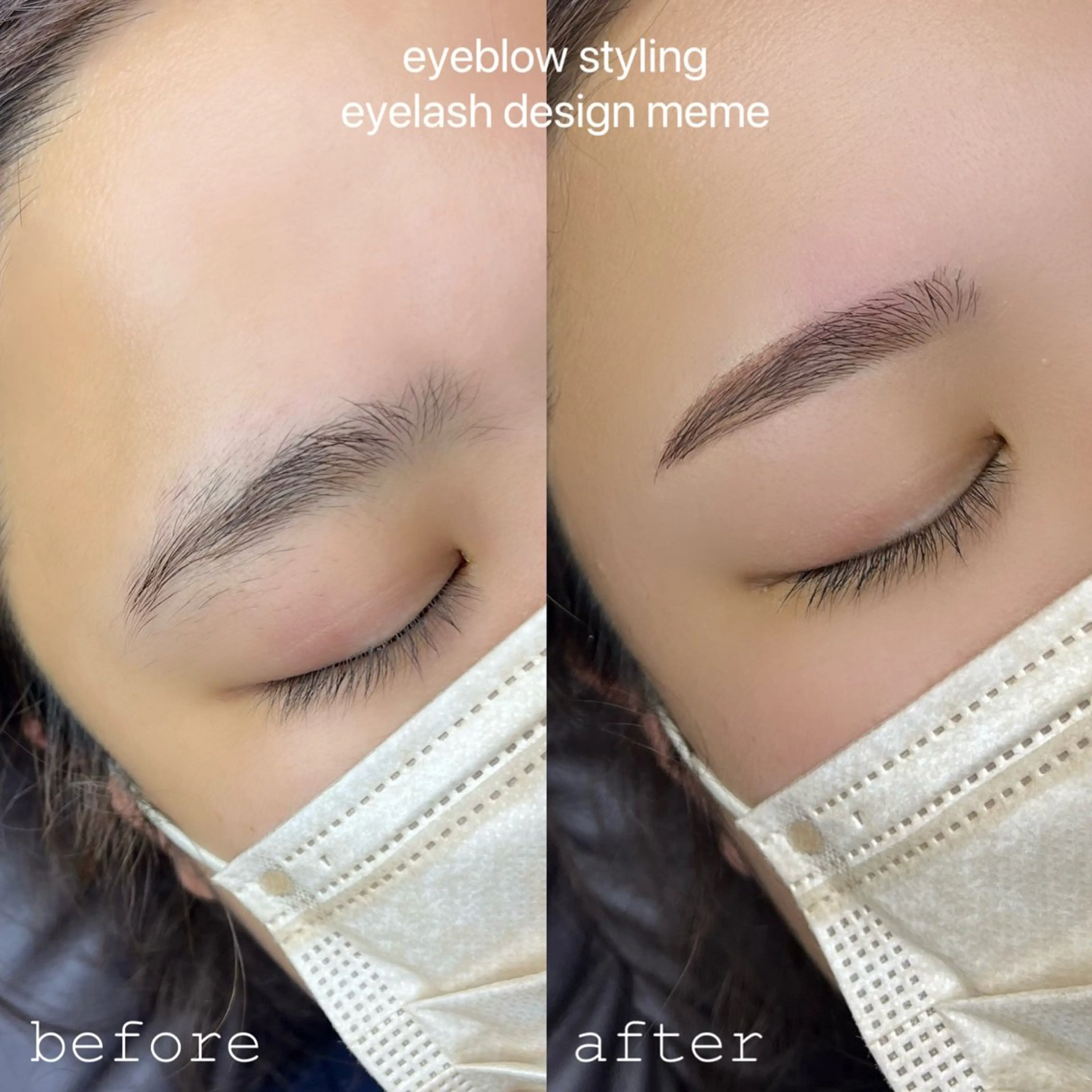 アイブロウ 眉毛ワックス脱毛 meme erinaのマツエク・マツパデザイン