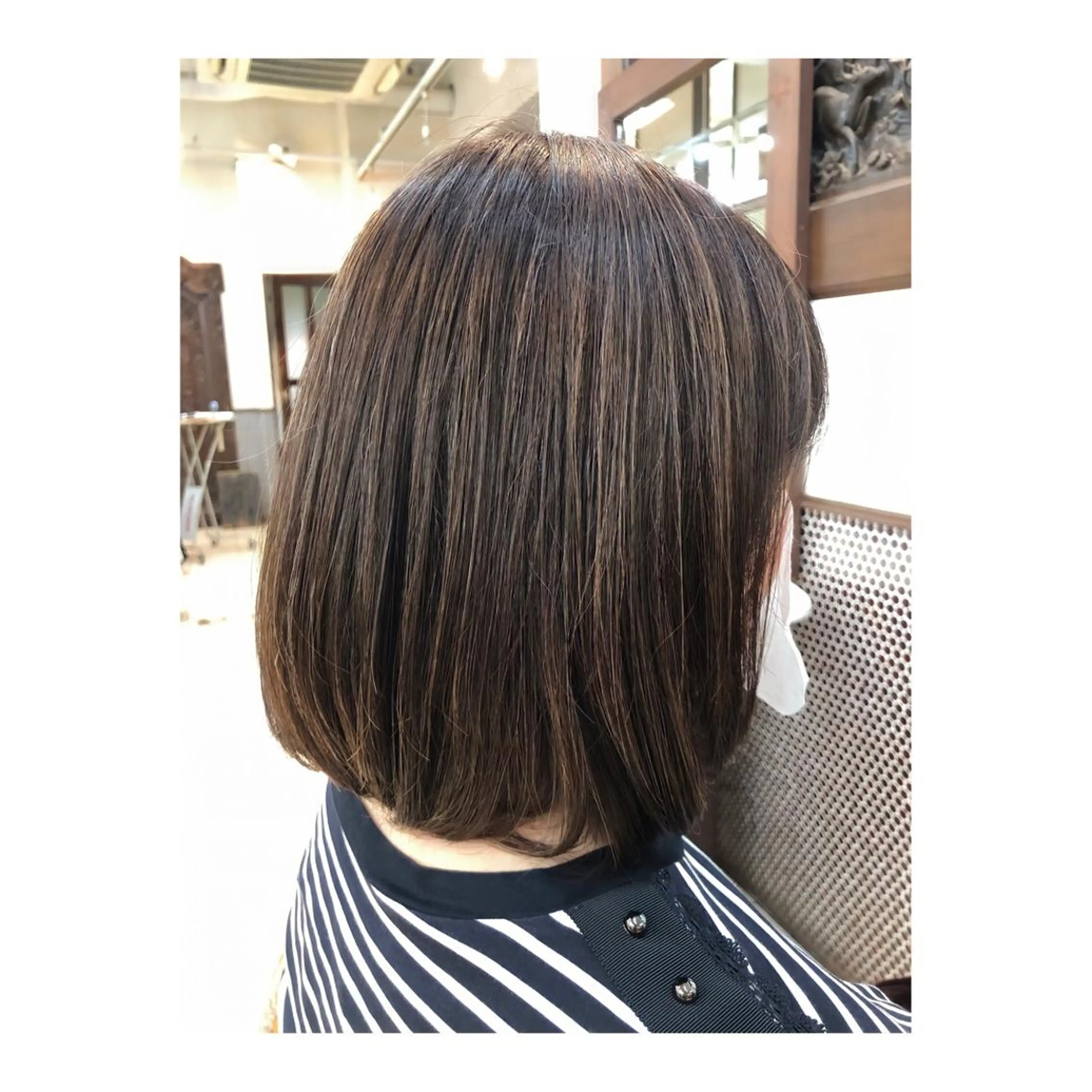 ミディアム カラー ヘアアレンジ 透明感カラー ハイライトカラー ハイライト 白髪ぼかし脱白髪染め 大塚綾のヘアスタイル