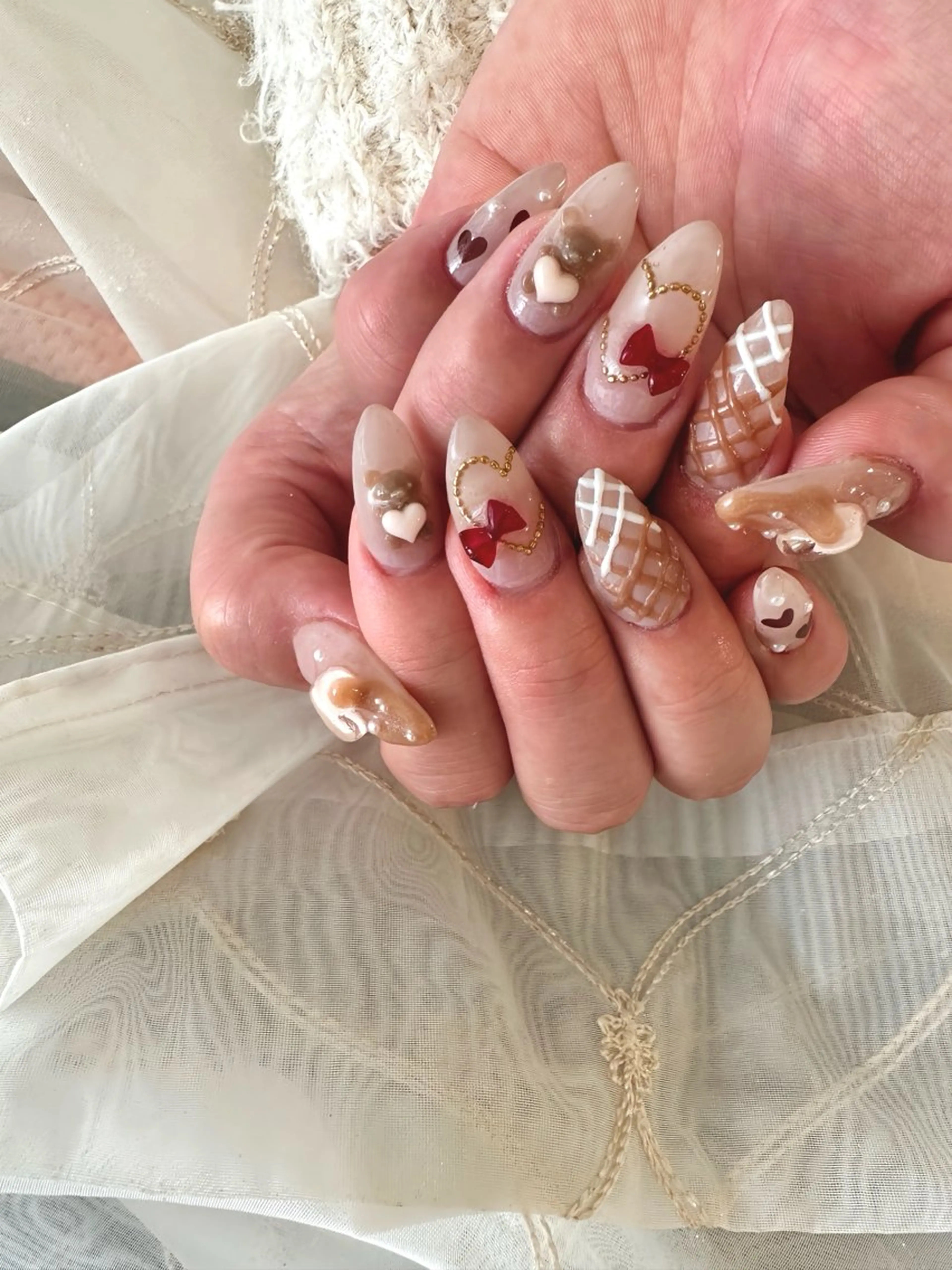 ネイル バレンタイン ハンドネイル private nailsalonのネイルデザイン