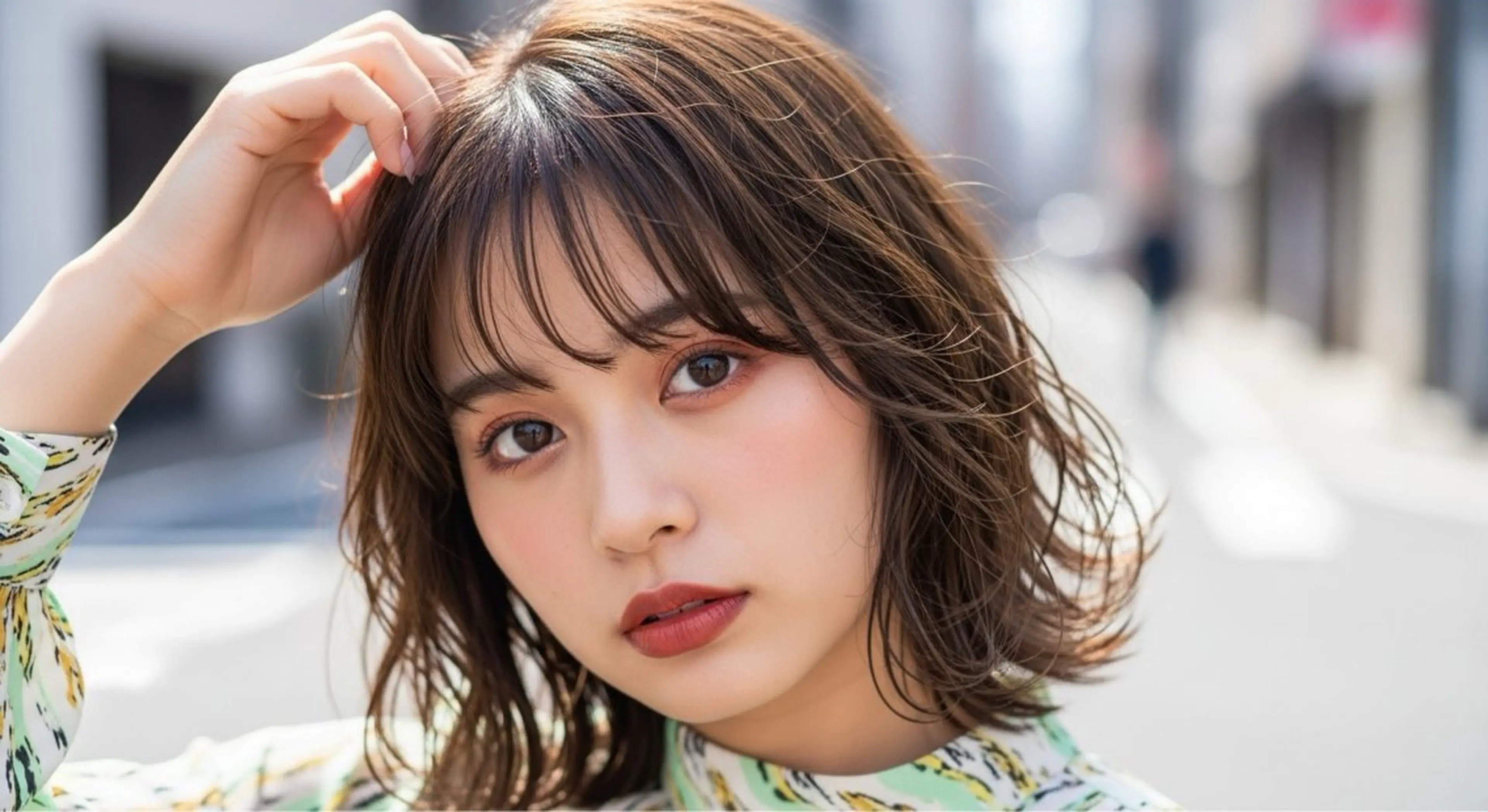 ミディアム ショートボブ ボブ 顔周りカット レイヤーカット 似合わせカット カット ヘアカラー トリートメント 石沢 知康のヘアスタイル