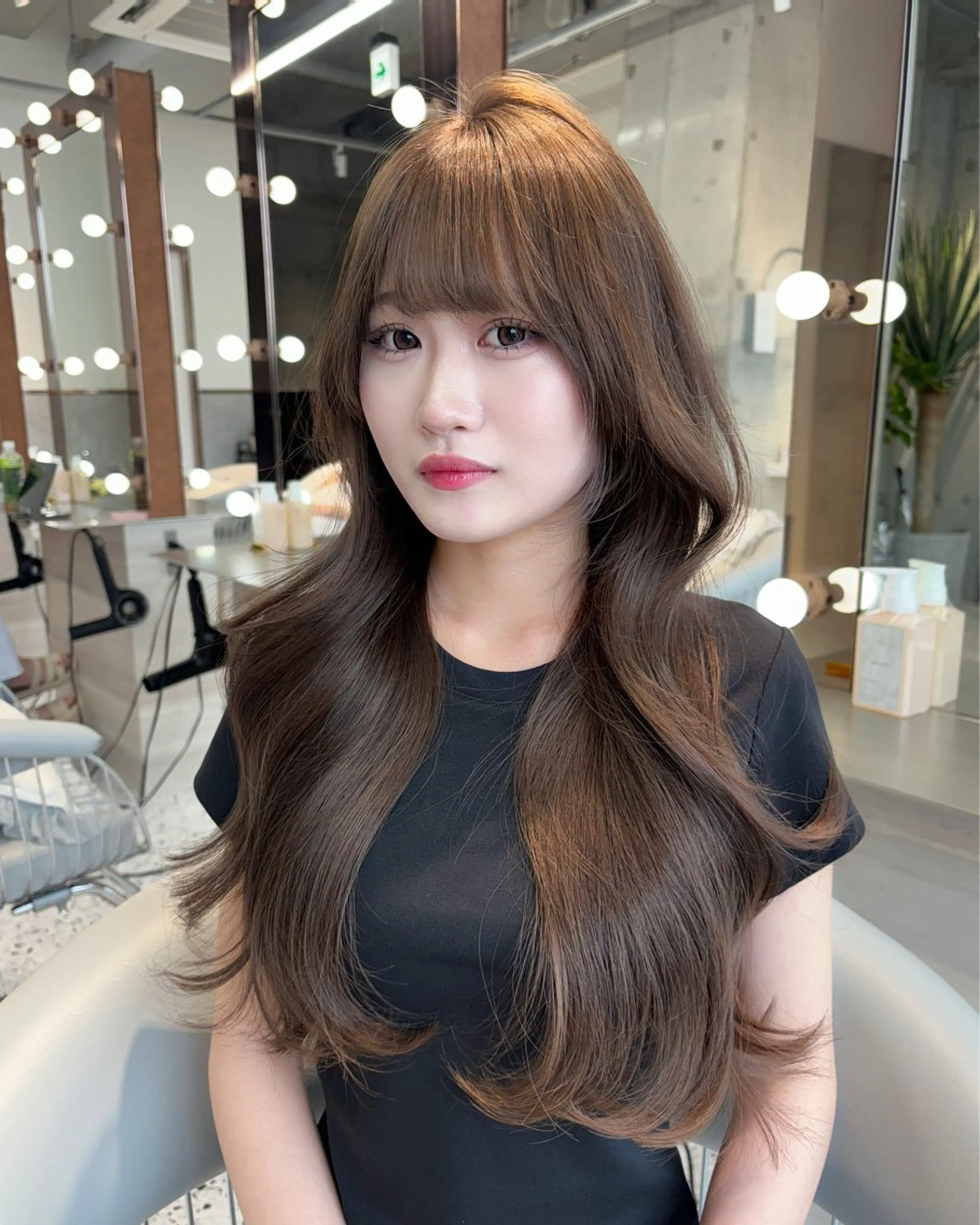 ロング カラー ブリーチ 透明感カラー ブリーチなしカラー ヘアカラー 🍒ブリーチなしカラ ー／Sakura🍒のヘアスタイル