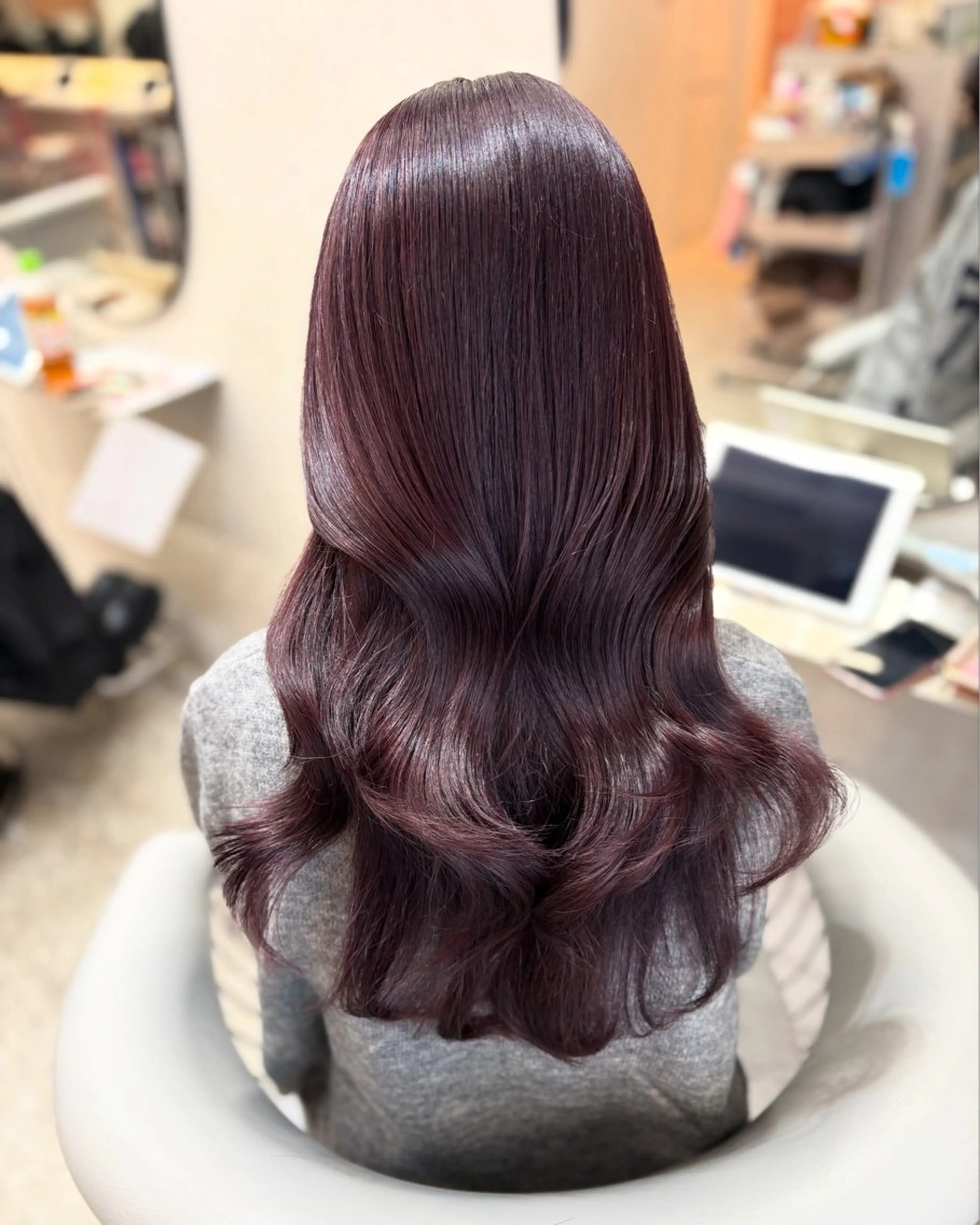 ロング カラー 新宿/韓国ヘア 中明度カラー/かやのヘアスタイル