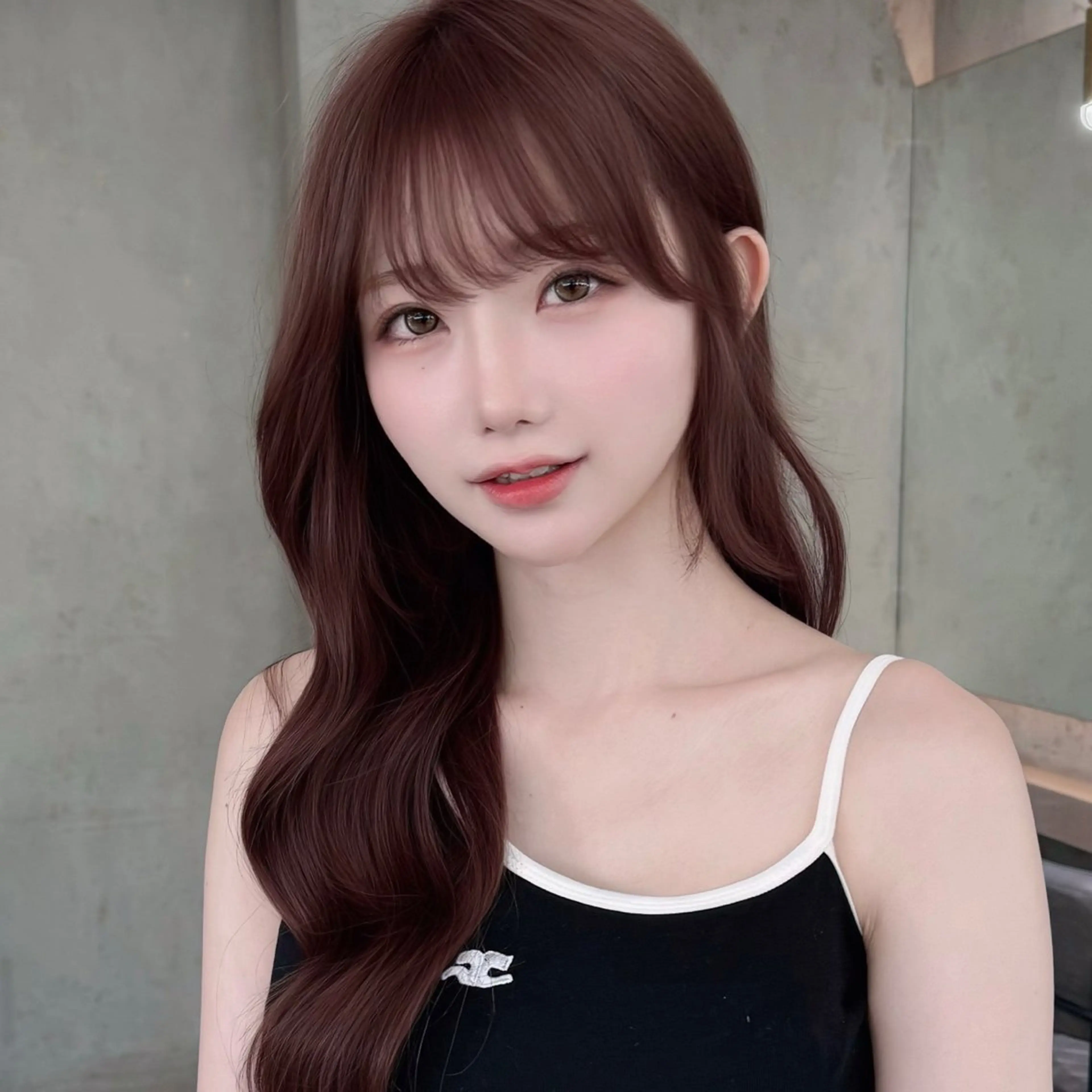 ロング カット ヘアカラー トリートメント ボブ韓国風レイヤー 髪質改善/畠中ケントのヘアスタイル