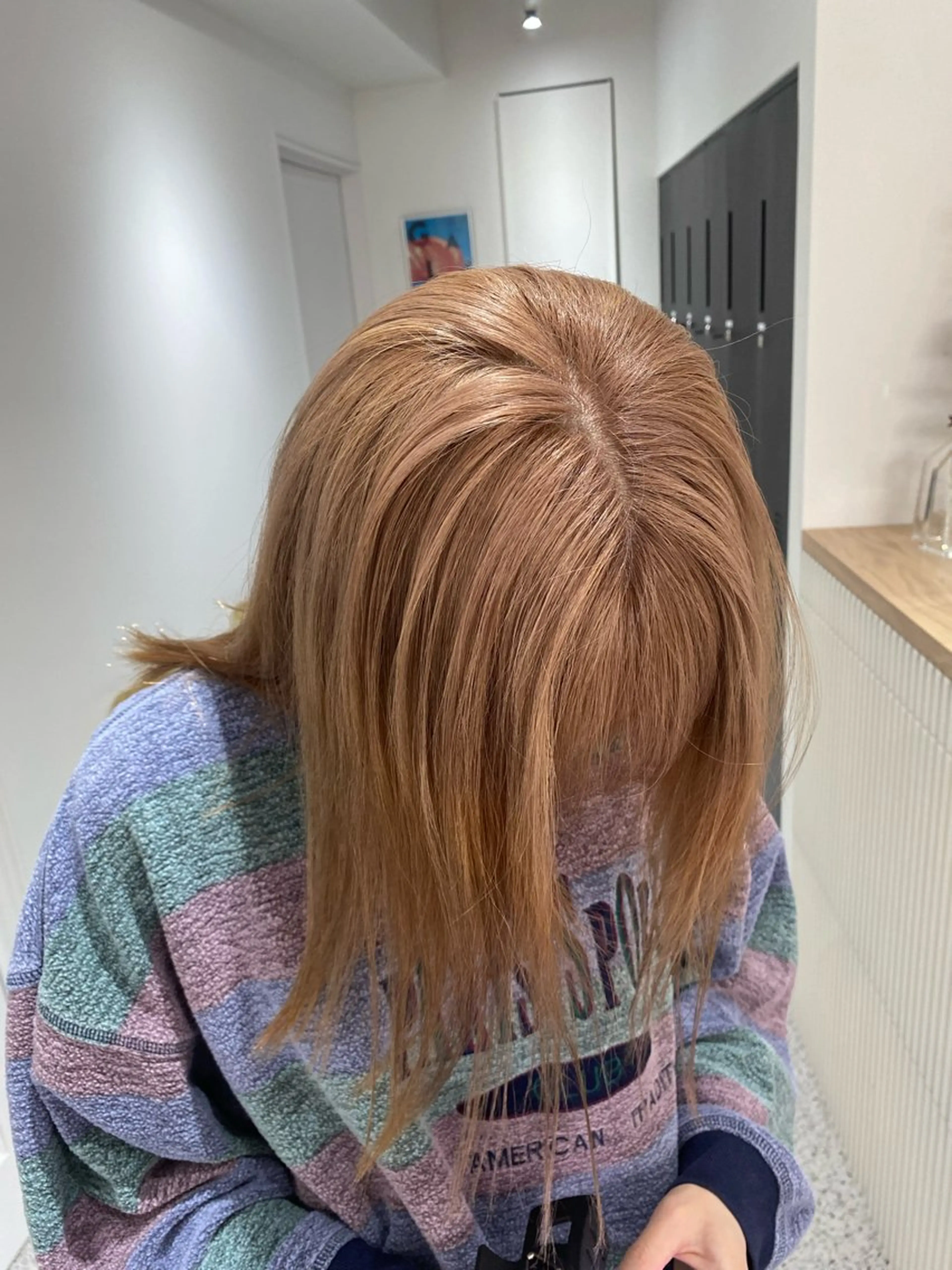 ミディアム カラー ベージュカラー ダブルカラー ハイトーンカラー PELEshibuya所属・カットモデル様無料 💎saaya💎のヘアスタイル