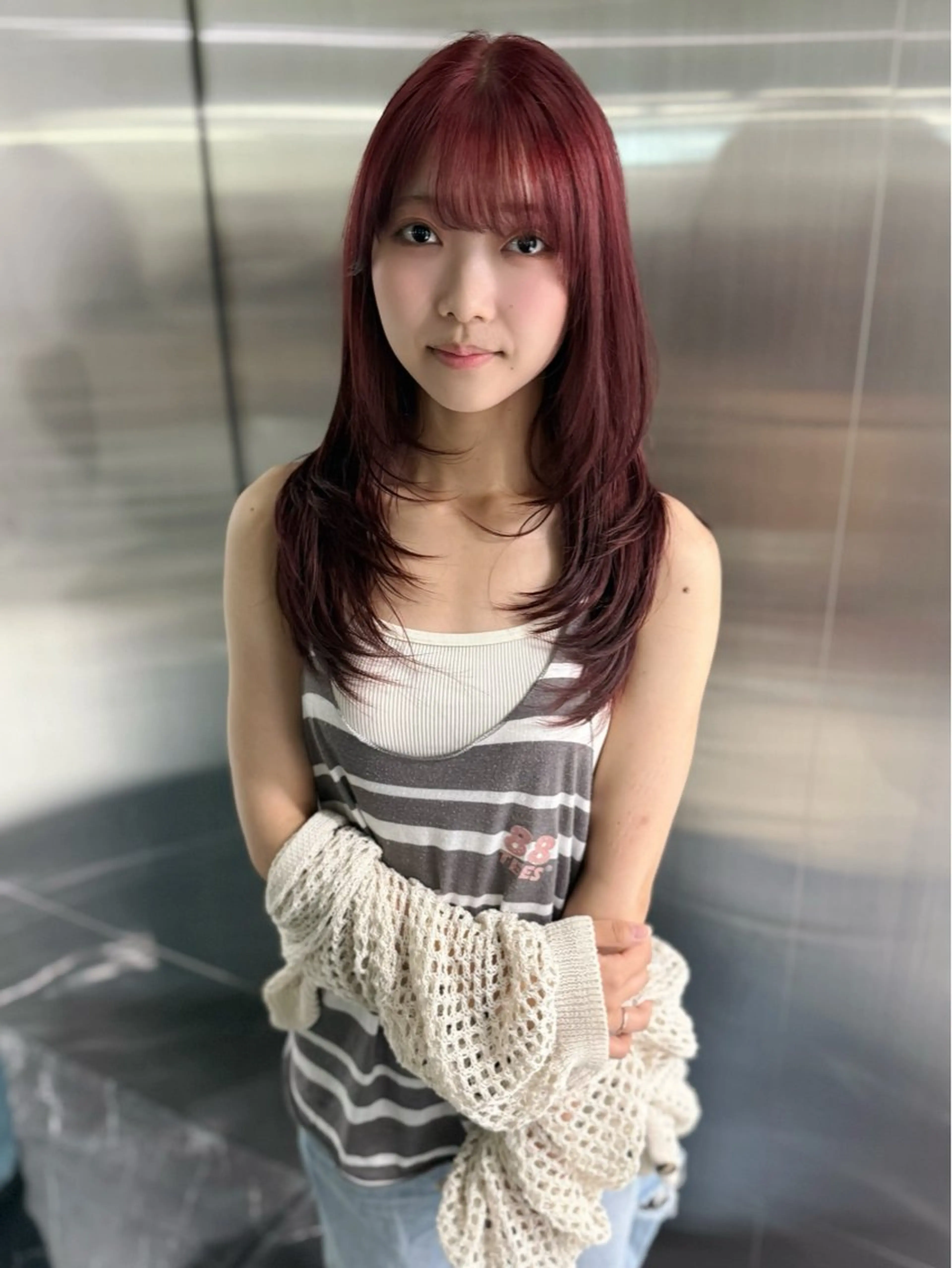 セミロング 🐺立川のウルフ屋 さん🐺おかみ🐺のヘアスタイル