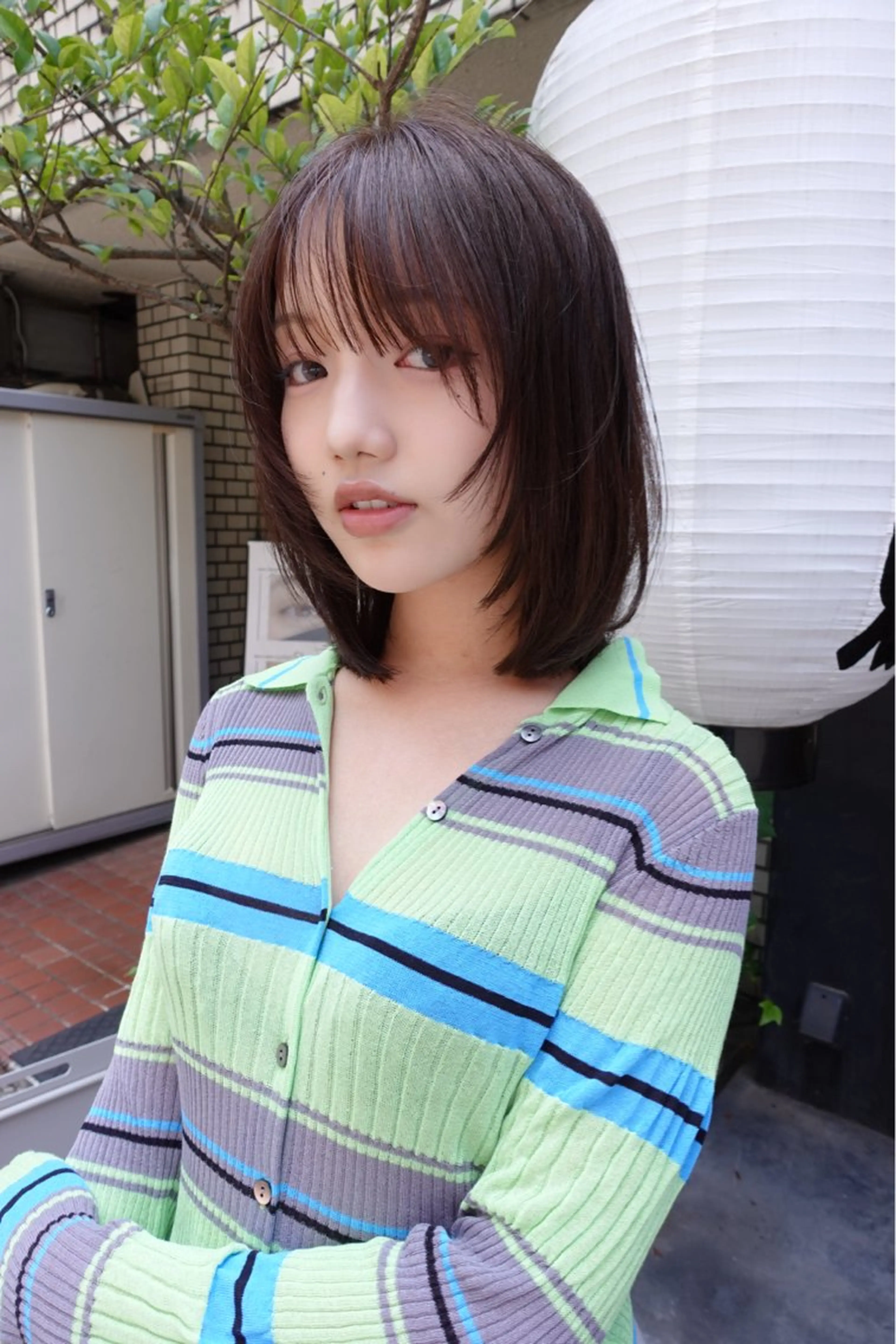 ミディアム カラー カット ヘアカラー 韓国🇰🇷ブリーチ ブロンドminamiのヘアスタイル