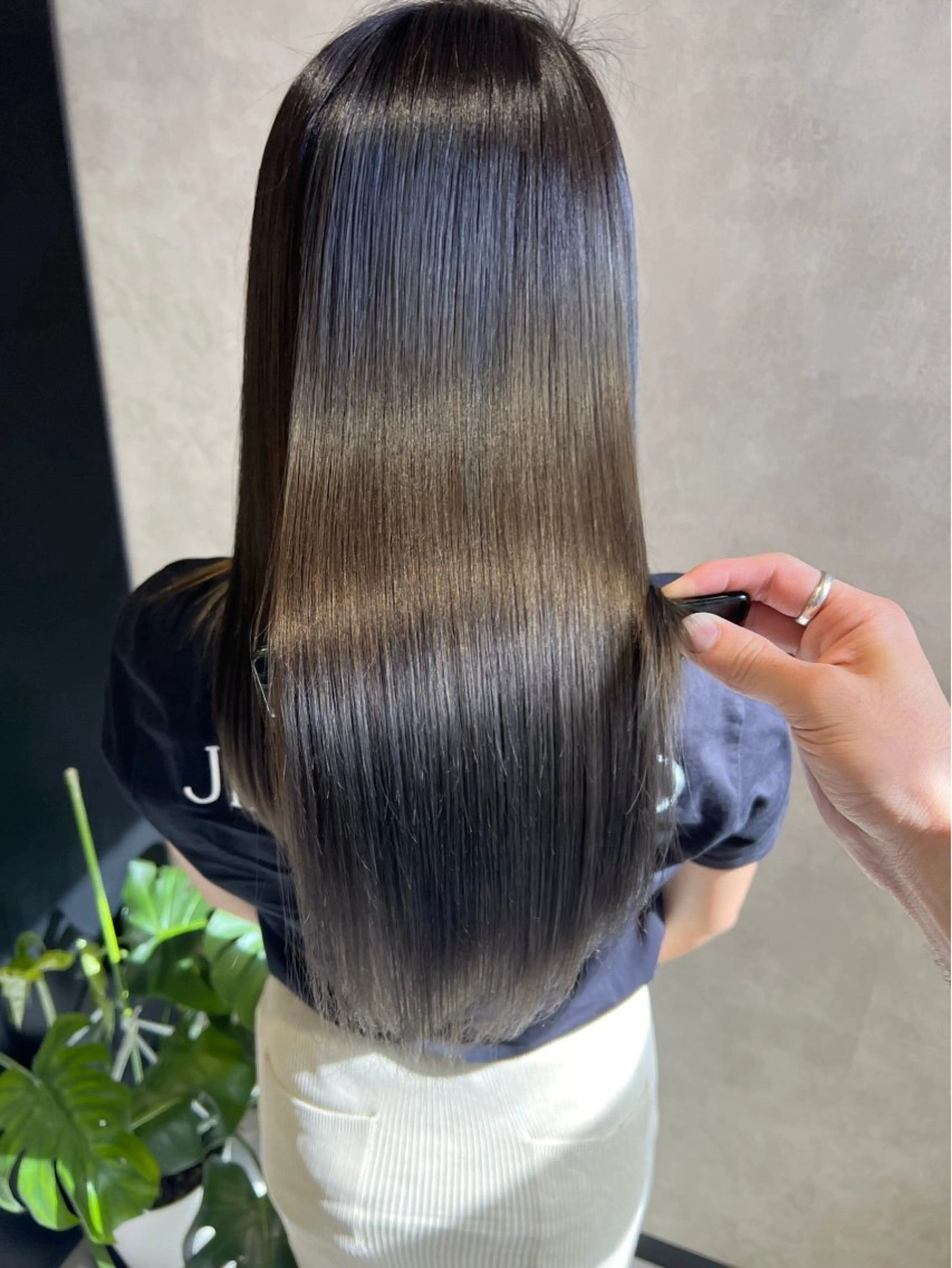 ロング カラー 髪質改善 ヘアカラー トリートメント 《.Xian》ホソミ /ヘッドスパ/艶髪のヘアスタイル