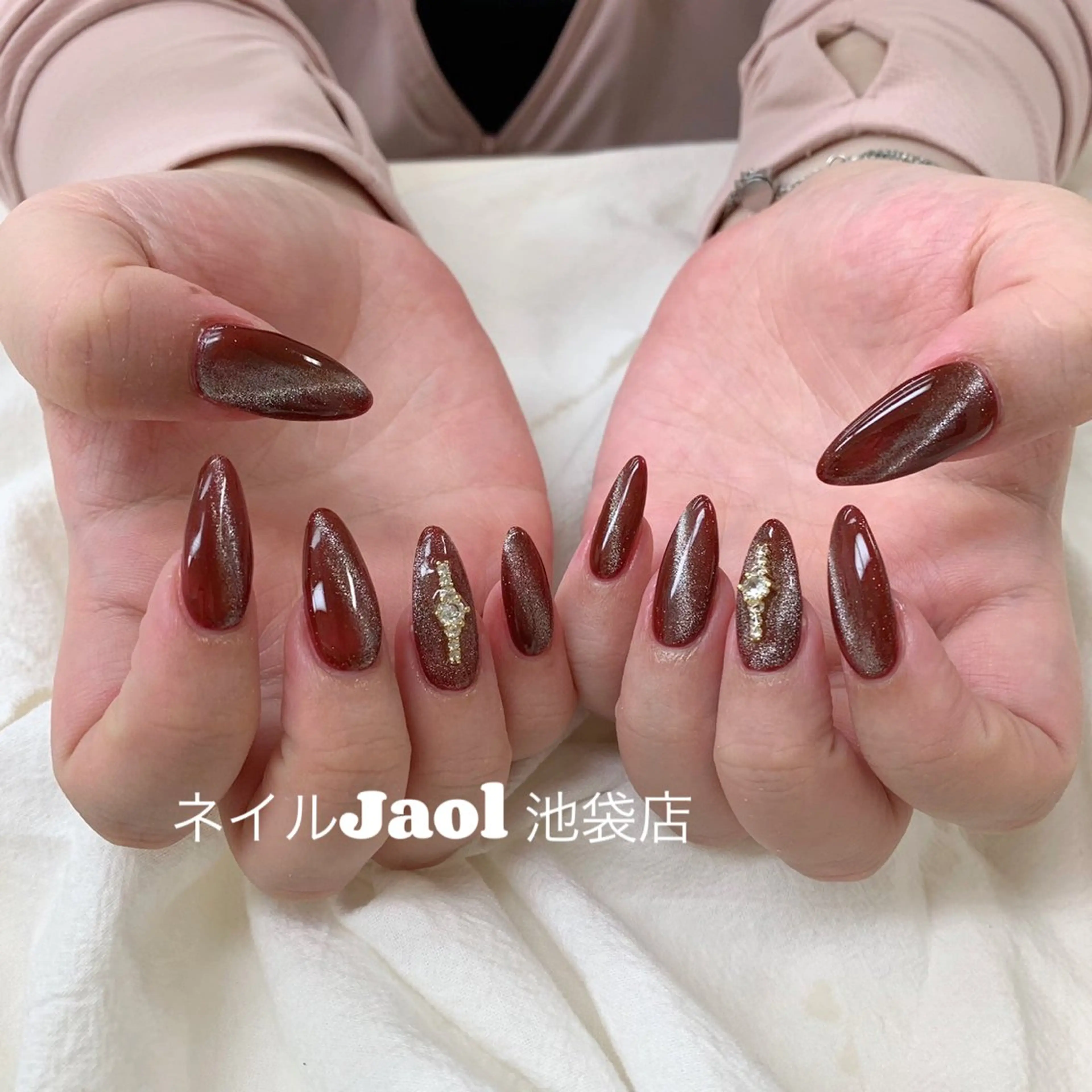 セミロング 韓国風ヘア ハンドネイル nail jaol池袋店所属・ネイルJaol 池袋のネイルデザイン