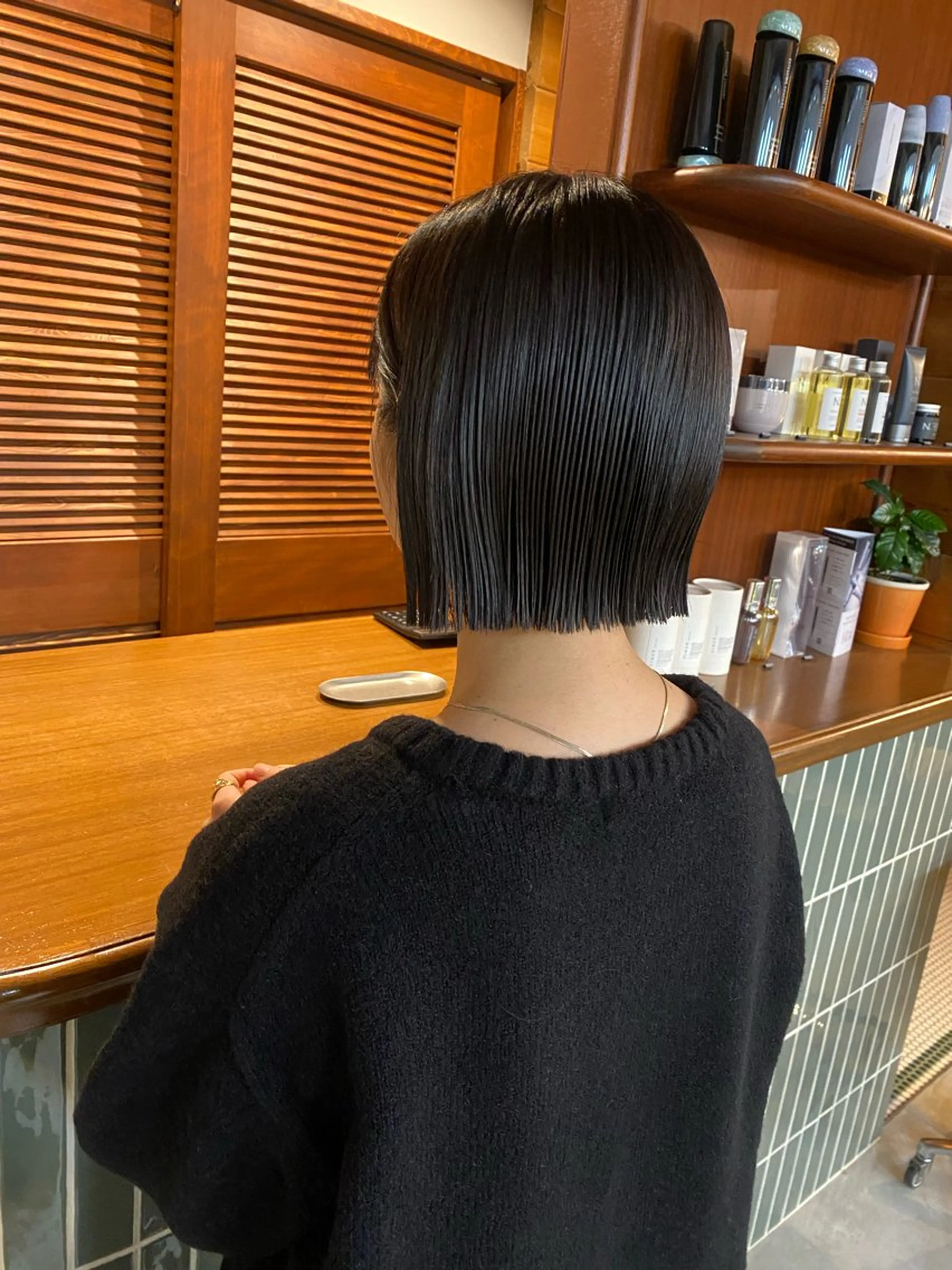 ショート カラー 黒髪 ボブ DEPT 宗像あかりのヘアスタイル