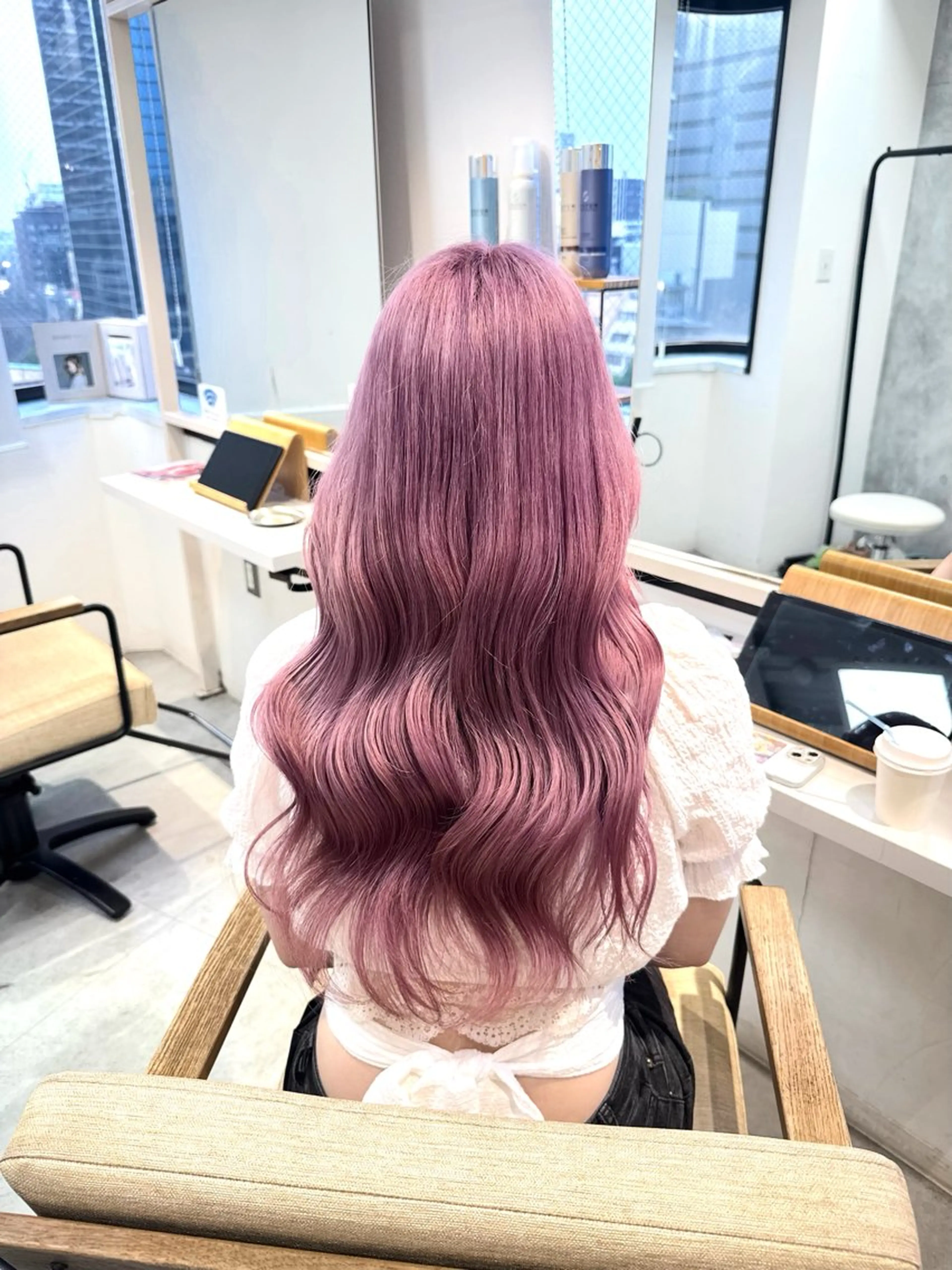ミディアム カット ヘアカラー ai 梅田/暖色カラーのヘアスタイル