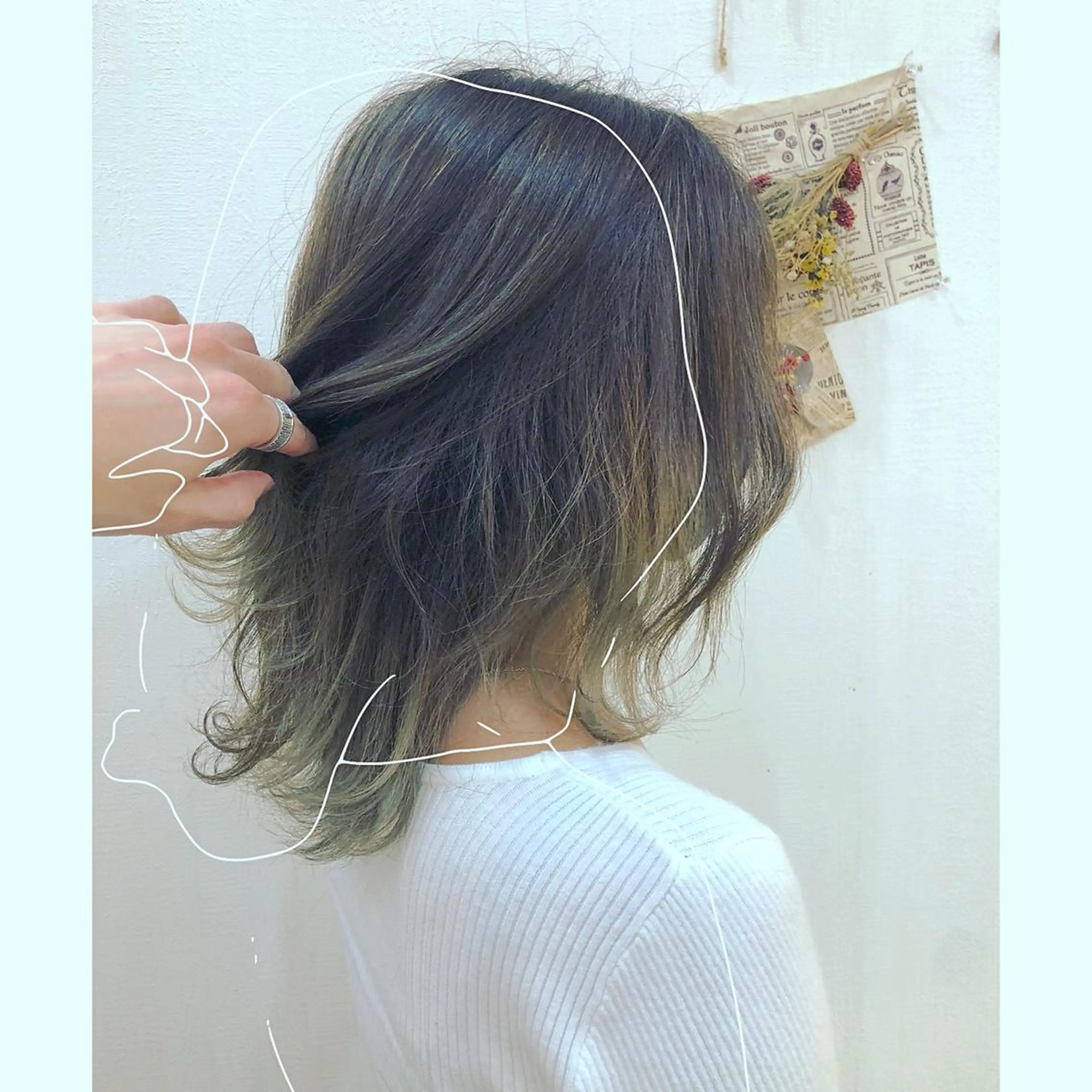 ミディアム 🌈ハイトーン/ ワタル🌈のヘアスタイル