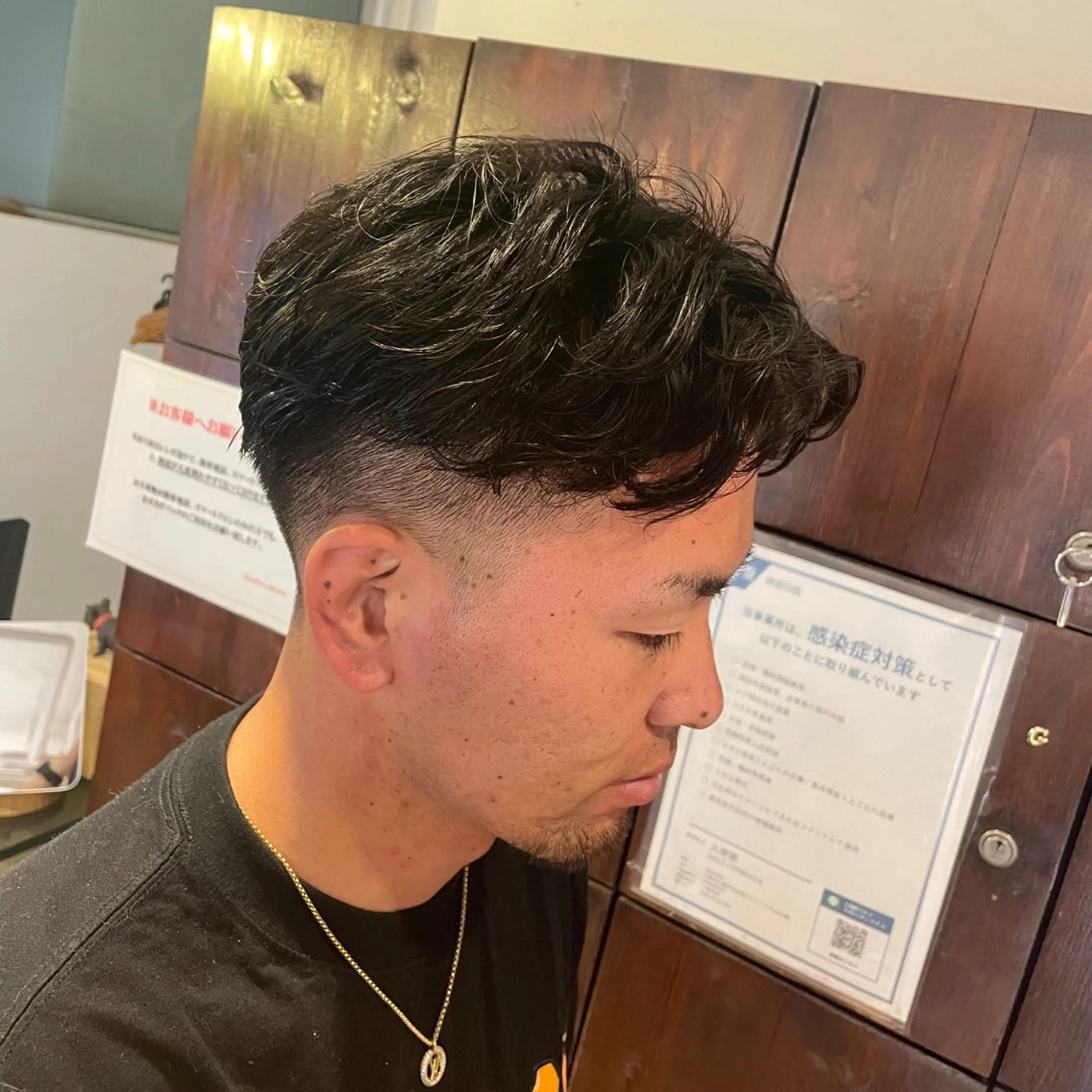 ショート パーマ メンズ カット 縮毛矯正 すげ さやかのヘアスタイル