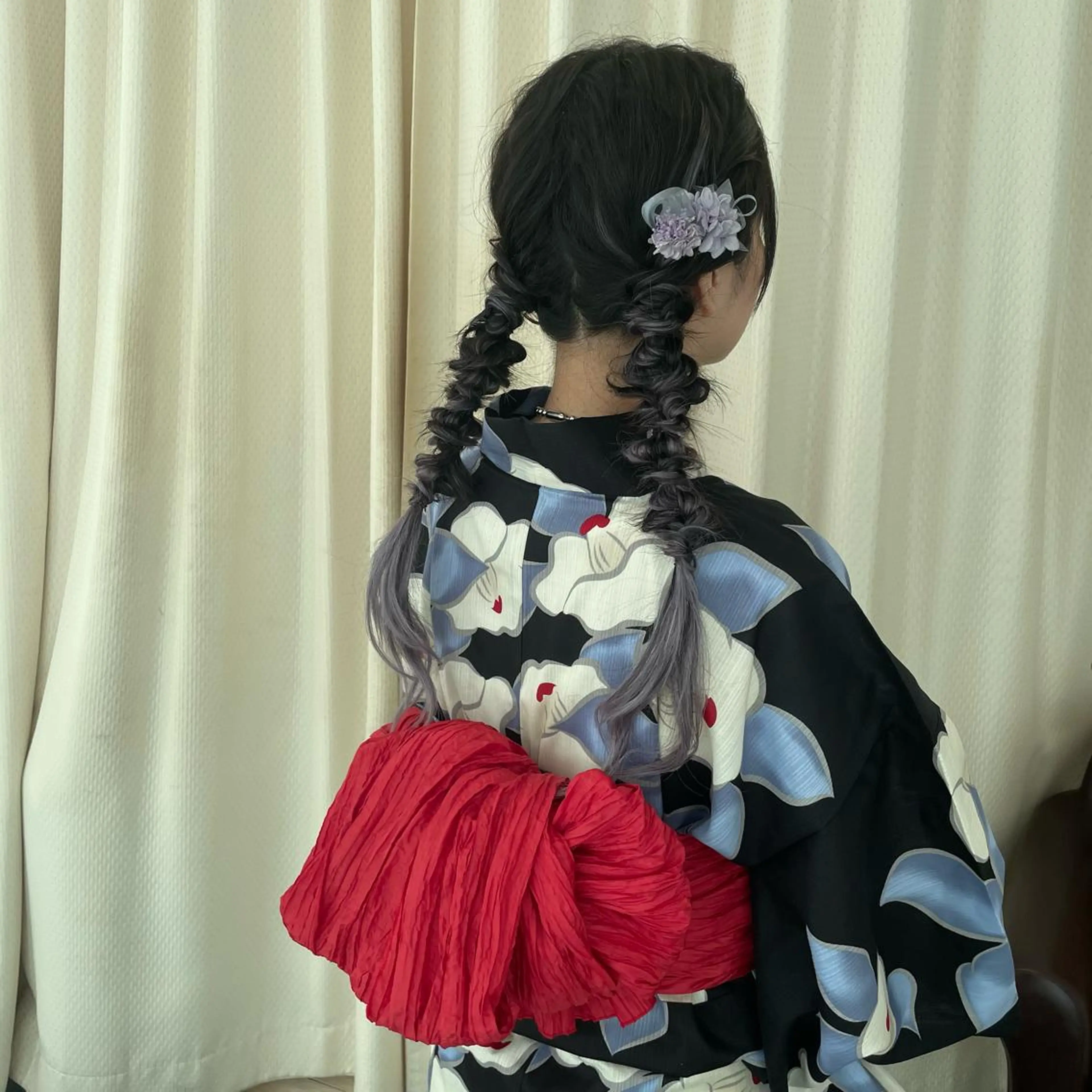 着付け 🍪ﾖｼｲﾊﾙﾈ🍪 ﾗﾍﾞﾝﾀﾞｰｶﾗｰのヘアスタイル