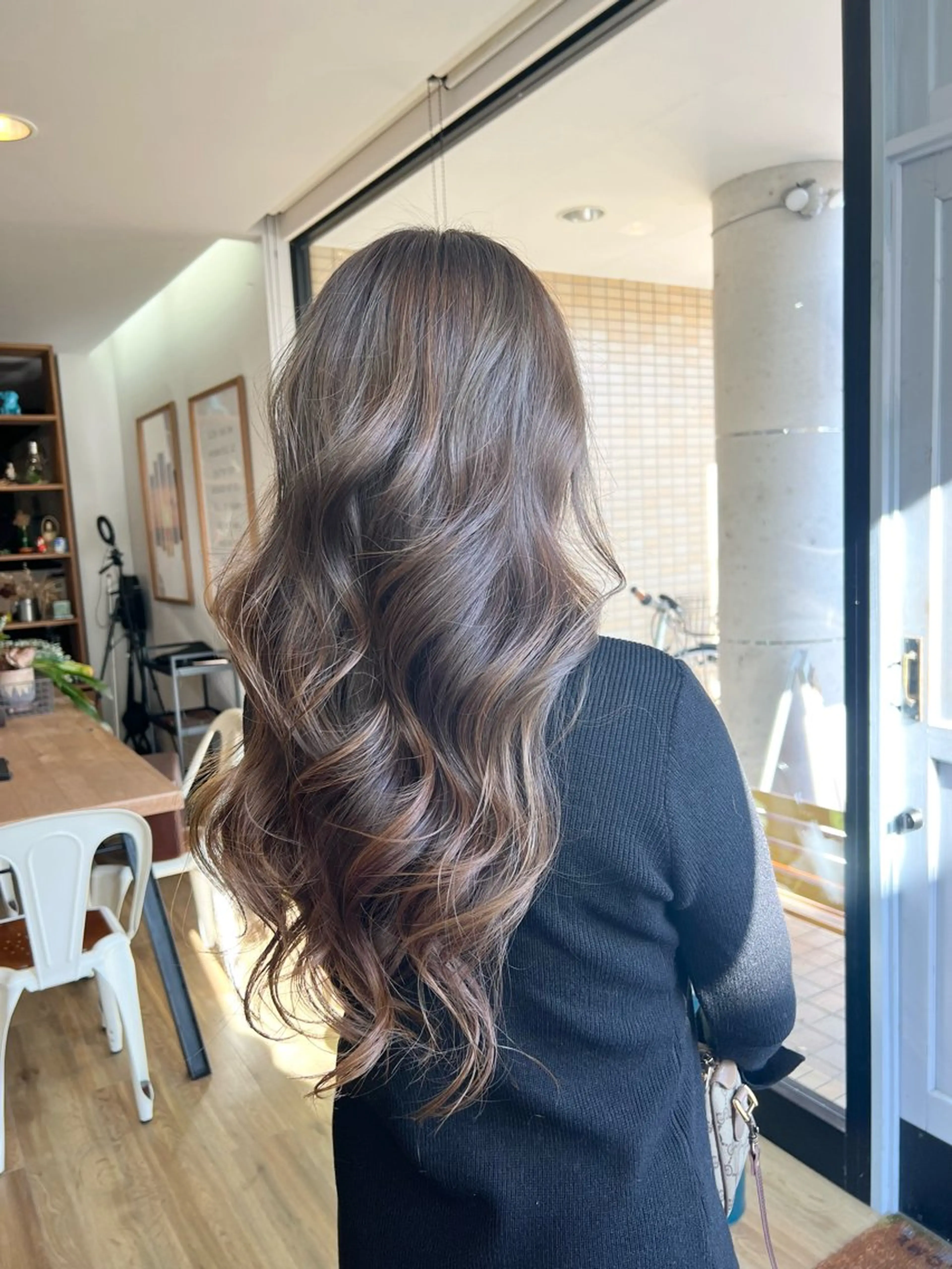 ロング カラー ベージュカラー 堀 望美のヘアスタイル
