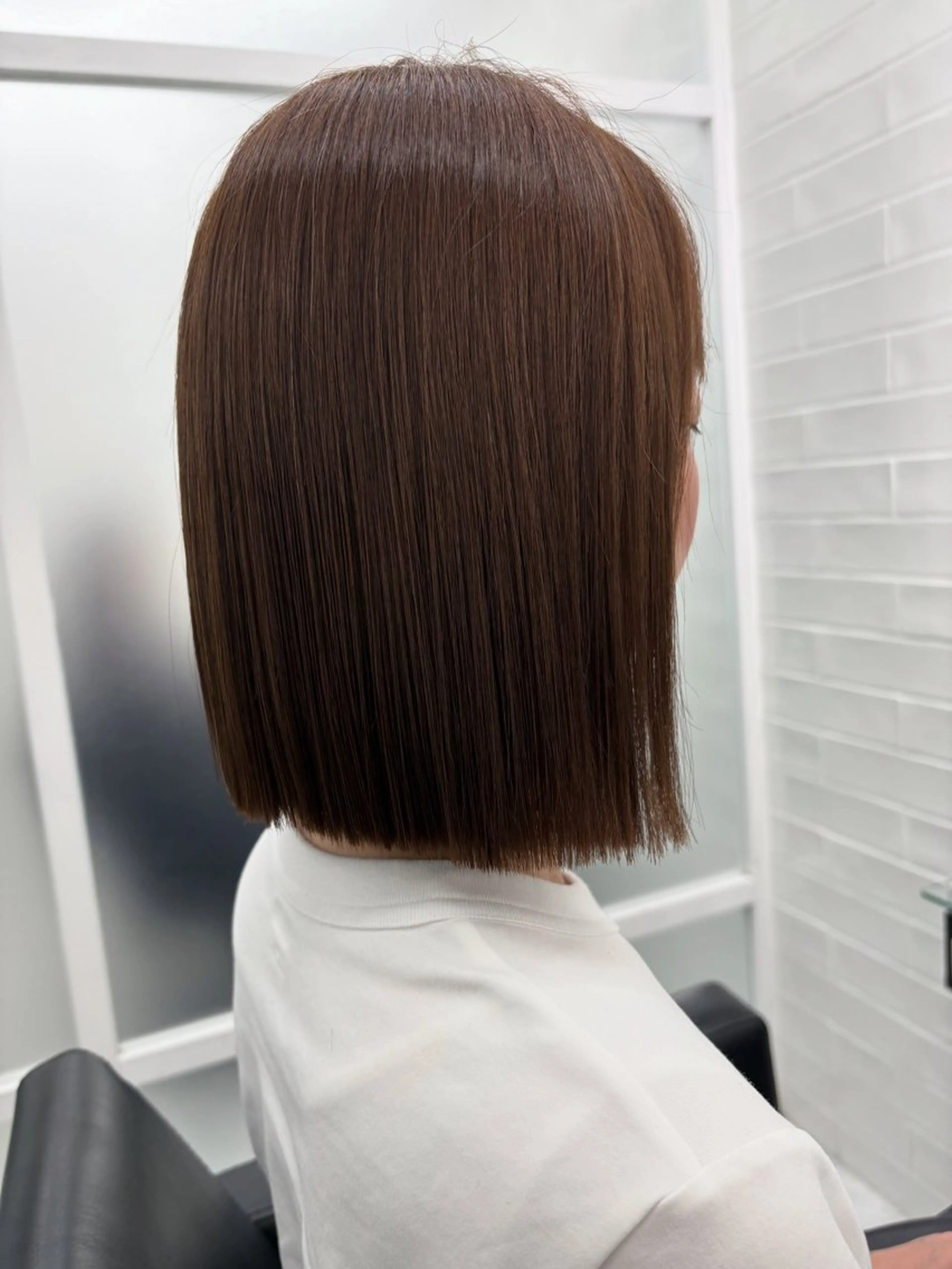 ミディアム ボブ カット トリートメント 髪質改善サロン🫧 セキチサトのヘアスタイル