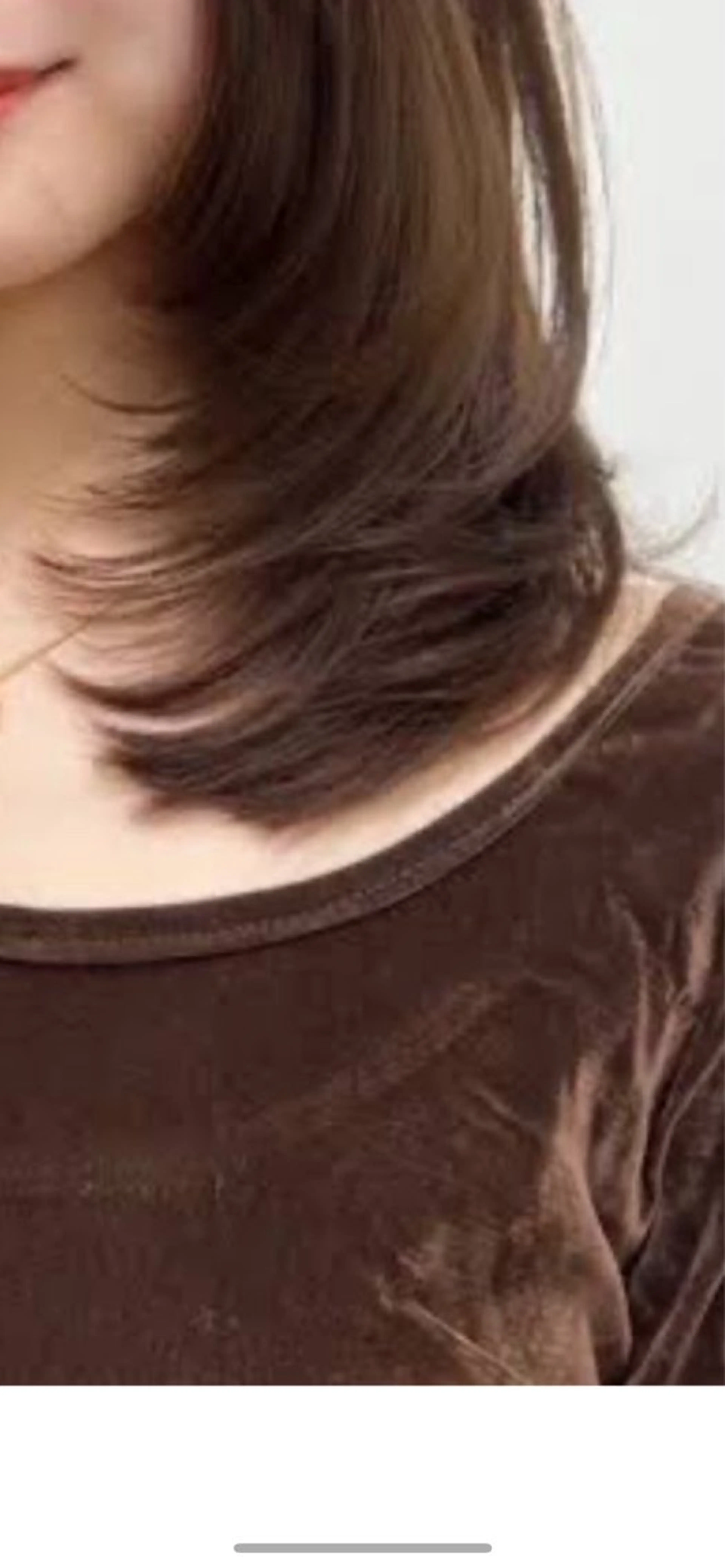 レイヤーカットとスタンダードカラーの写真