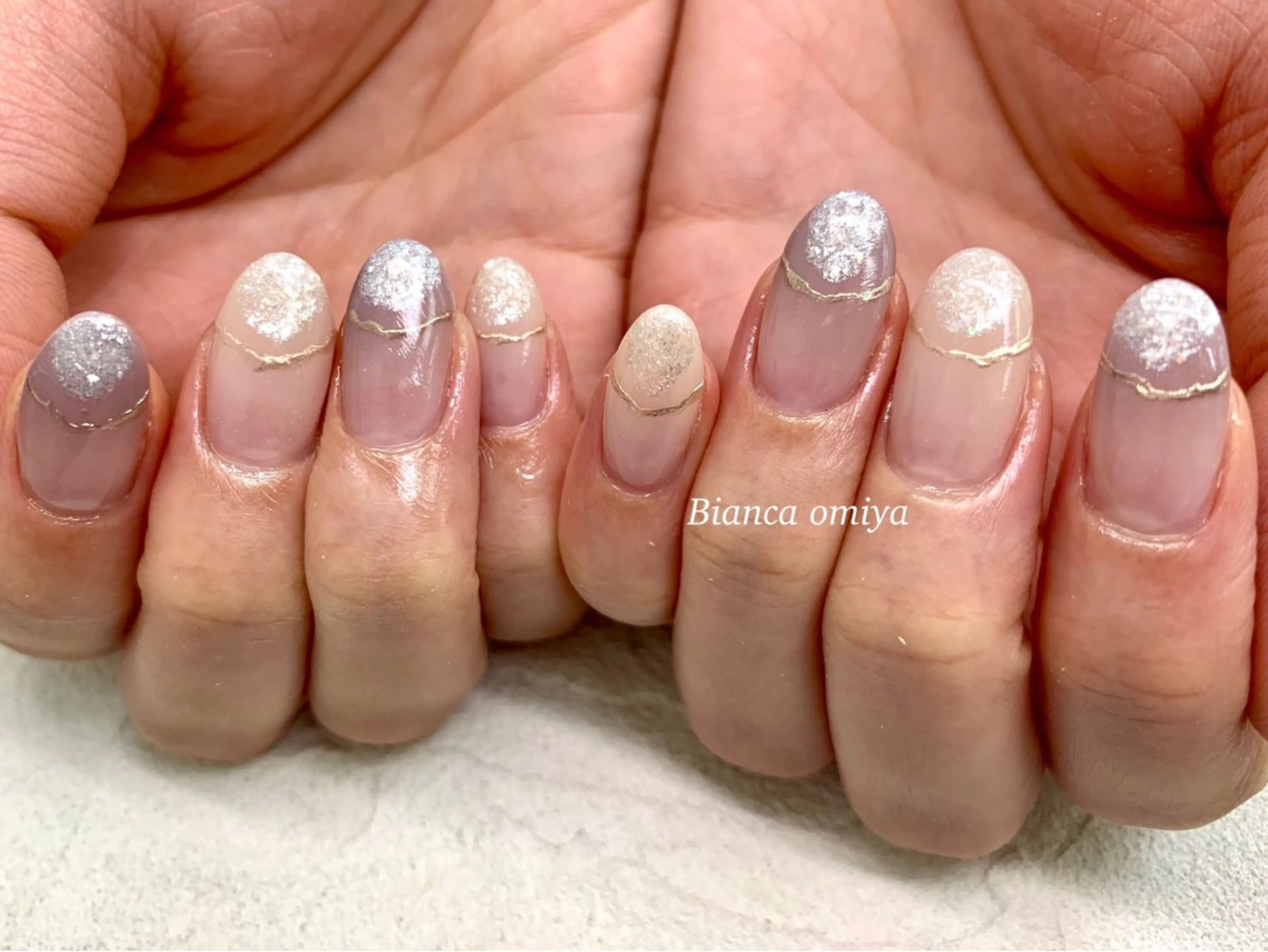 ネイル ニュアンスネイル 春ネイル Bianca🪽 katoのネイルデザイン