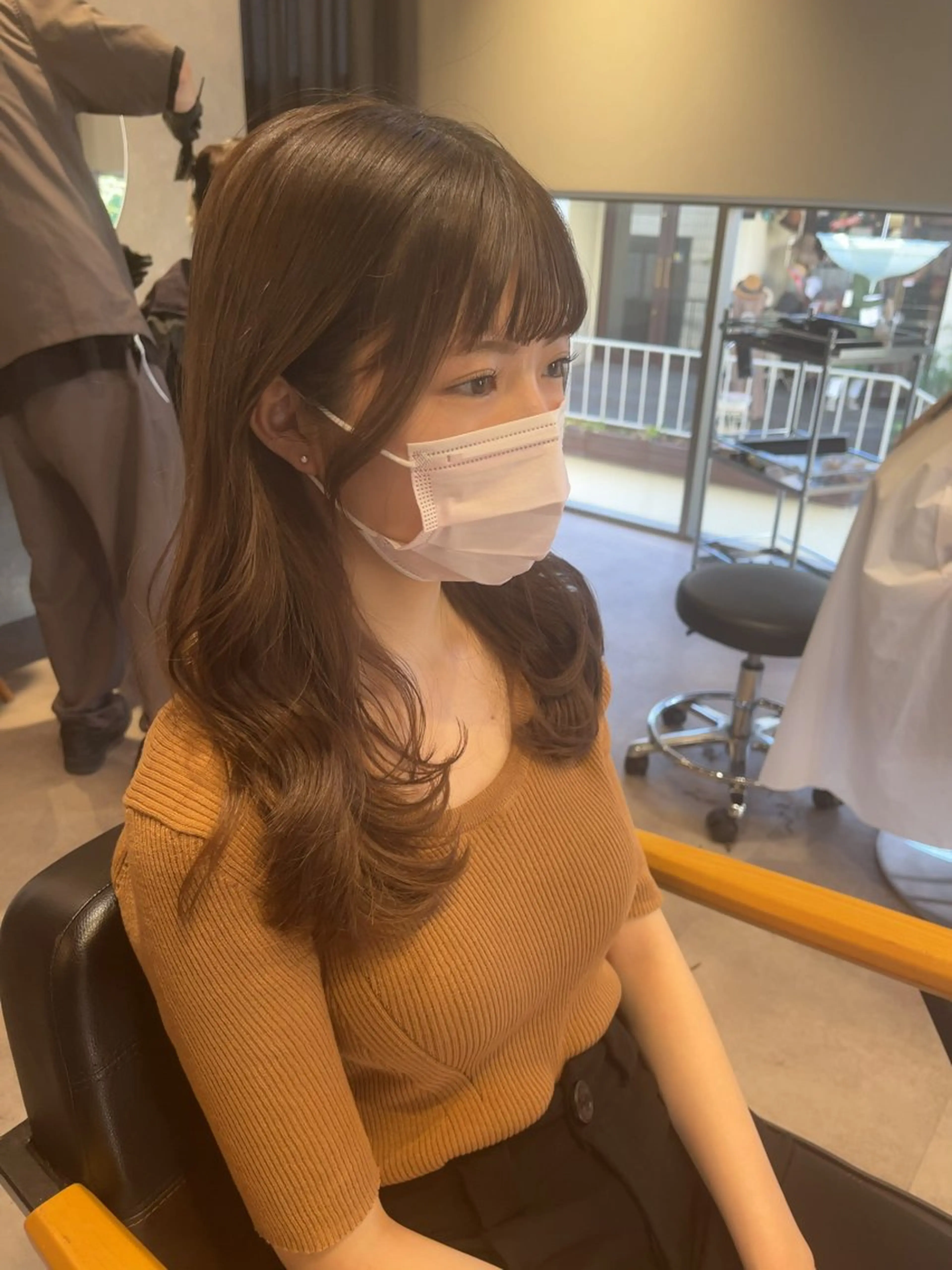 セミロング カラー パーマ ヘアアレンジ カット ヘアカラー トリートメント ヘッドスパ 佐藤優太朗 似合わせ/髪質改善のヘアスタイル