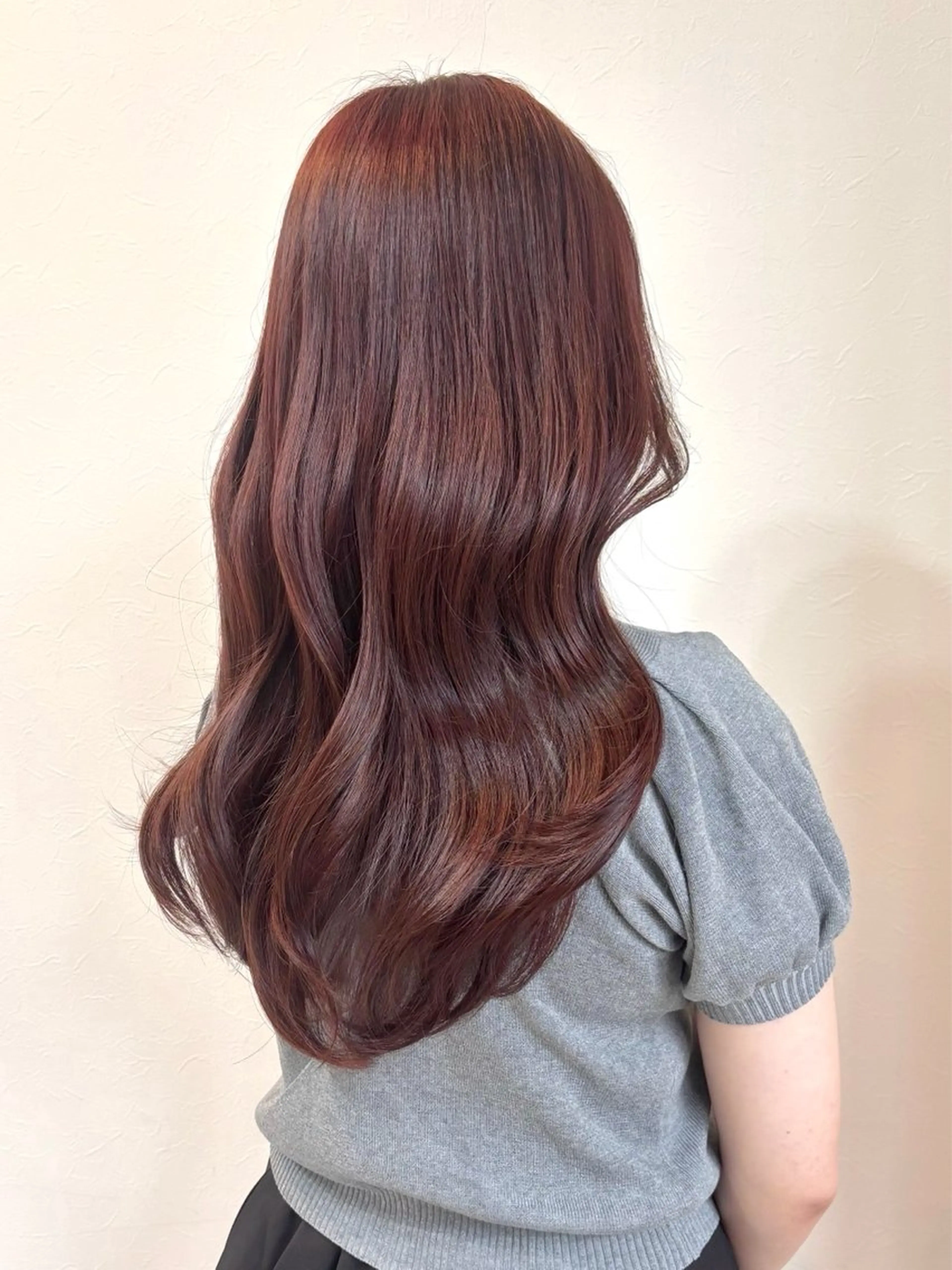 セミロング カラー ピンクカラー annuy ayanaのヘアスタイル