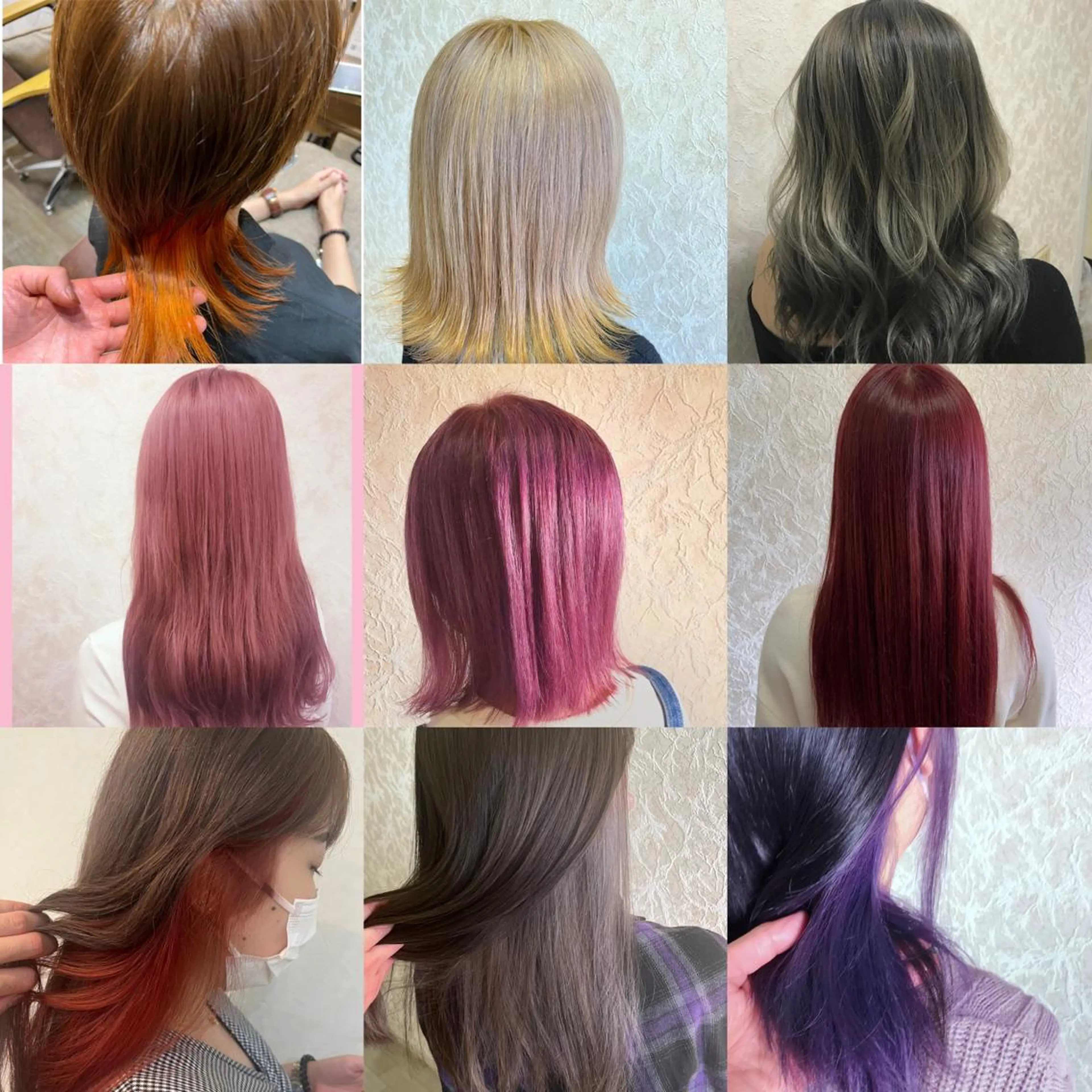 ミディアム カラー ブリーチ ケアブリーチ グレージュ ラベンダーカラー ネイビーカラー カット ヘアカラー トリートメント ブリーチ/髪質改善/ レイヤー/YUTO‎のヘアスタイル