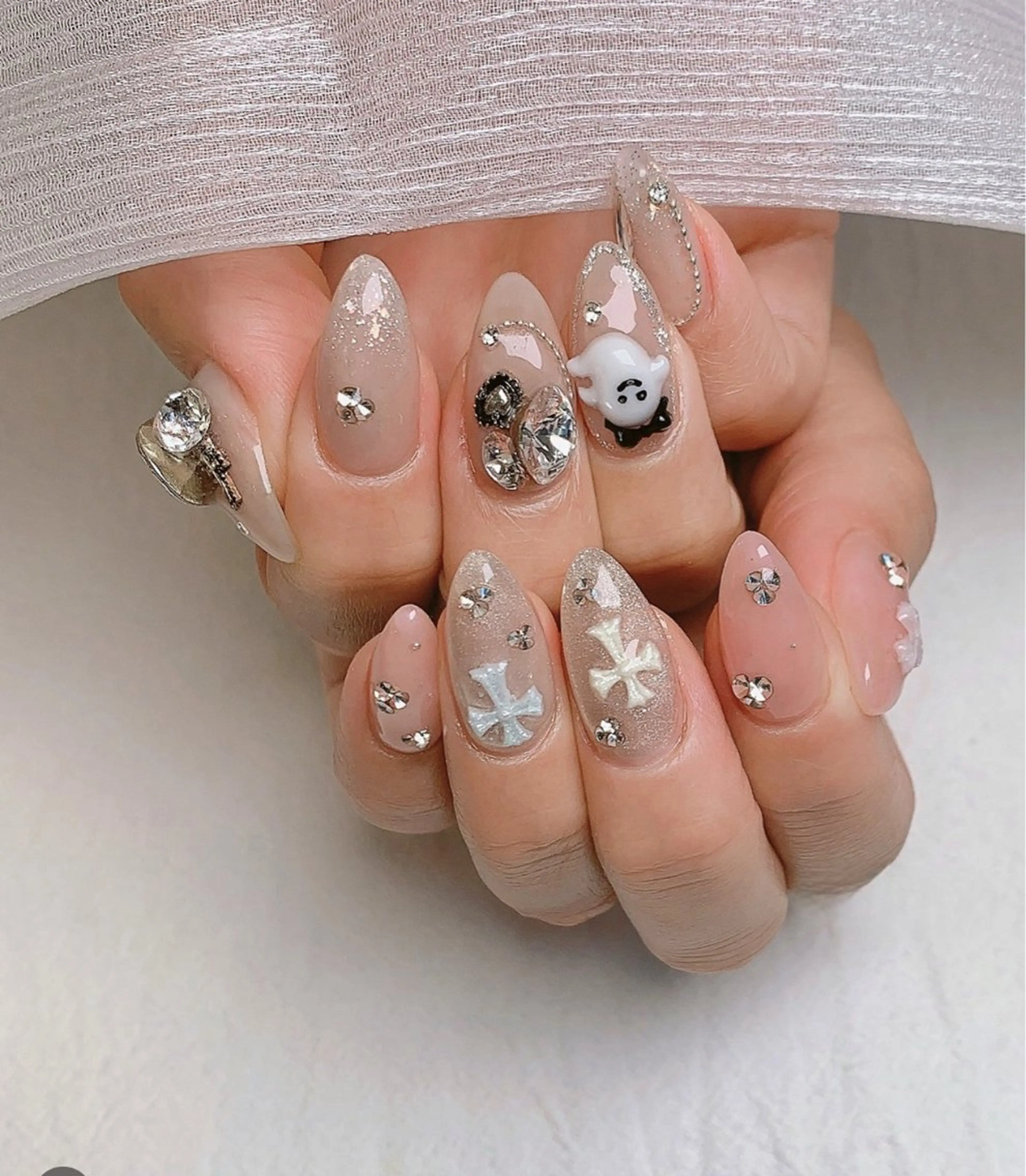 ネイル アニマル柄 オーロラネイル チークネイル フラッシュネイル ジェルネイル ハンドネイル T.A Nail Salonのネイルデザイン