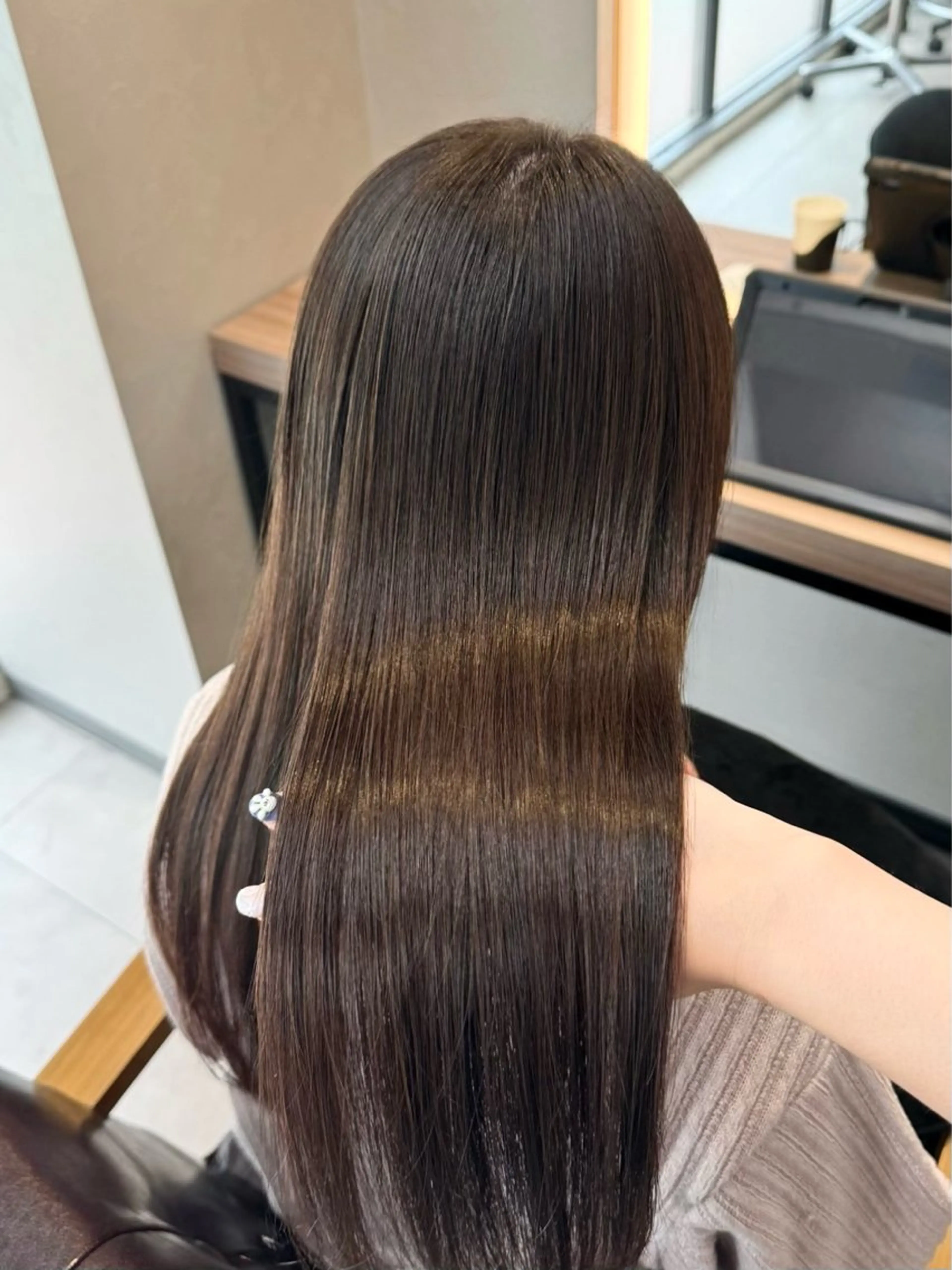 セミロング 縮毛矯正 カット 縮毛矯正 艶髪カラー/レイヤー 🐣kokoro🌸のヘアスタイル