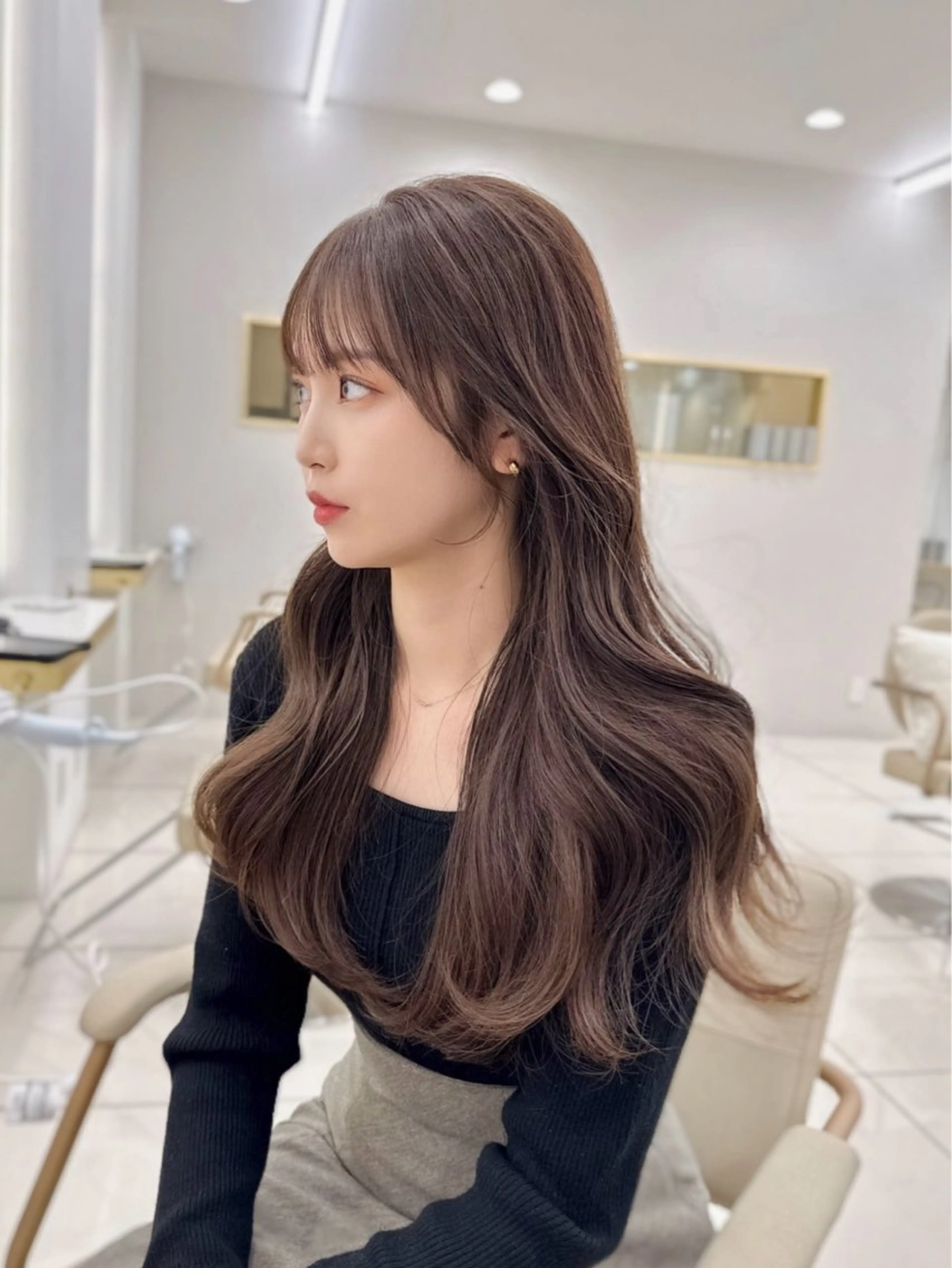 ロング カラー ヘアカラー トリートメント MAEUL luna所属・前髪顔周り/レイヤー 韓国/桔川恒のヘアスタイル