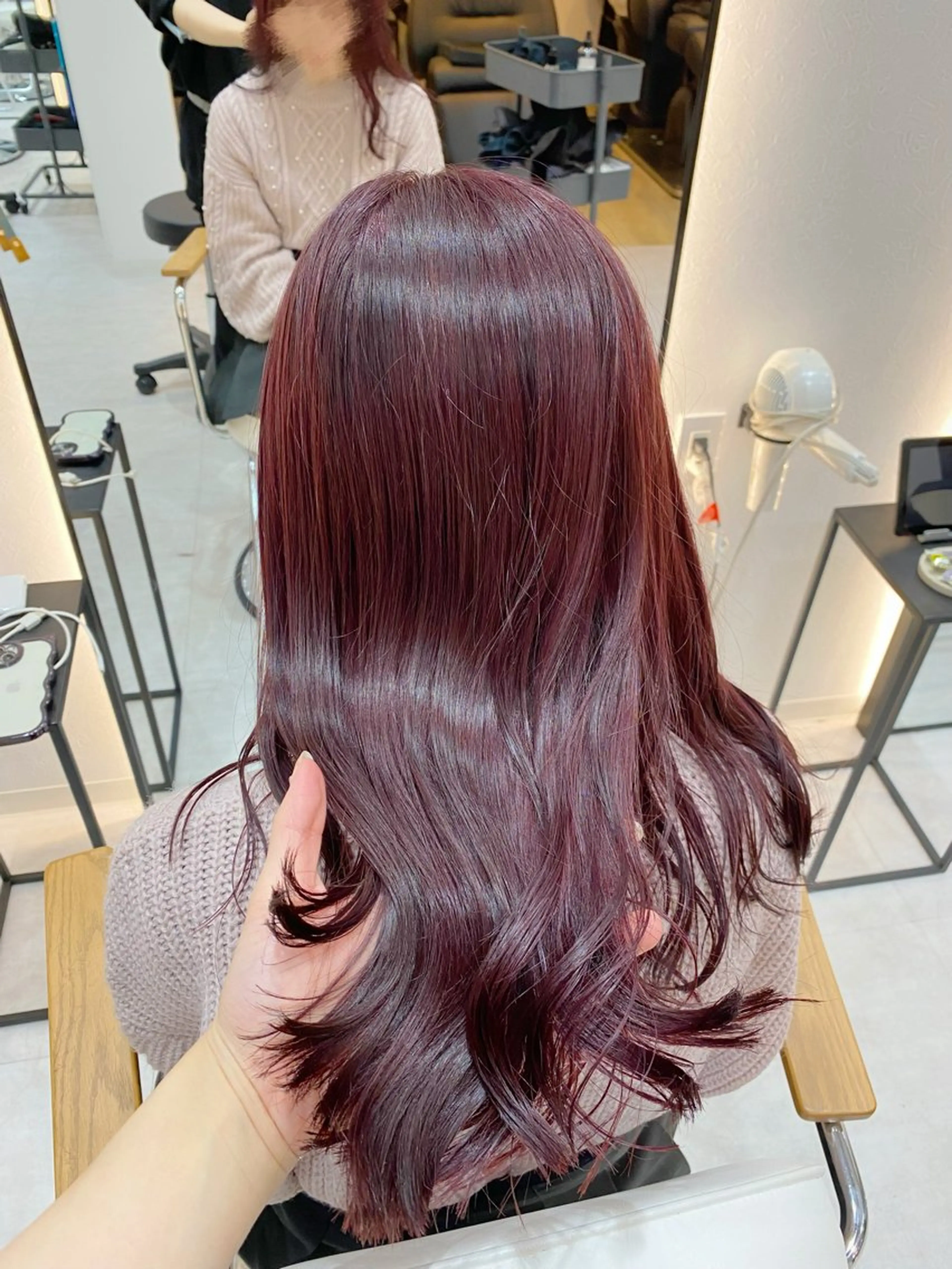 セミロング カット ヘアカラー トリートメント 艶髪・透明感カラー・ 韓国ヘア・Yuriのヘアスタイル