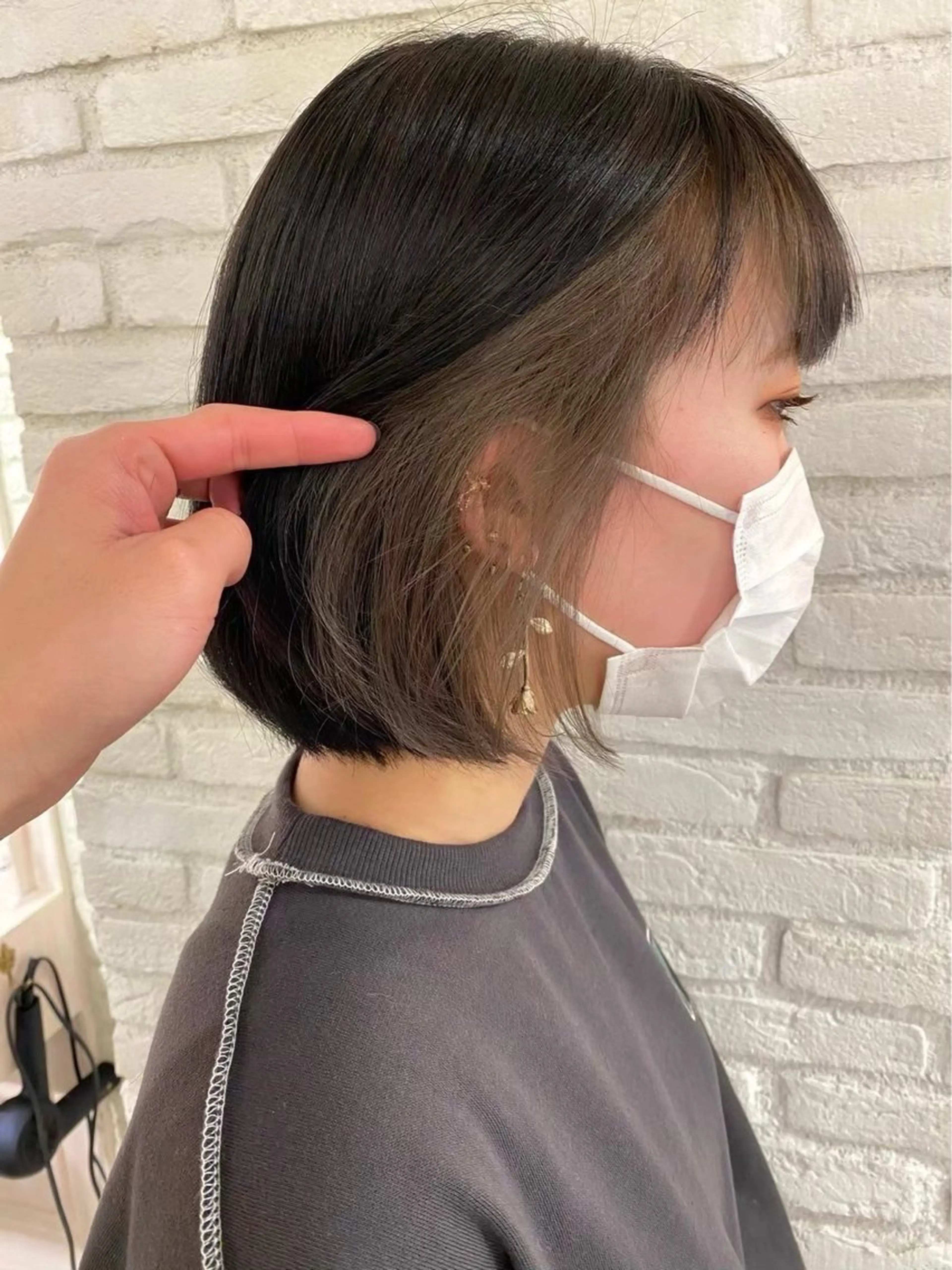 ミディアム ヘアカラー トリートメント Hello by Sea所属・レイヤー/艶髪/ボブ /くびれ/伊藤　勇司のヘアスタイル