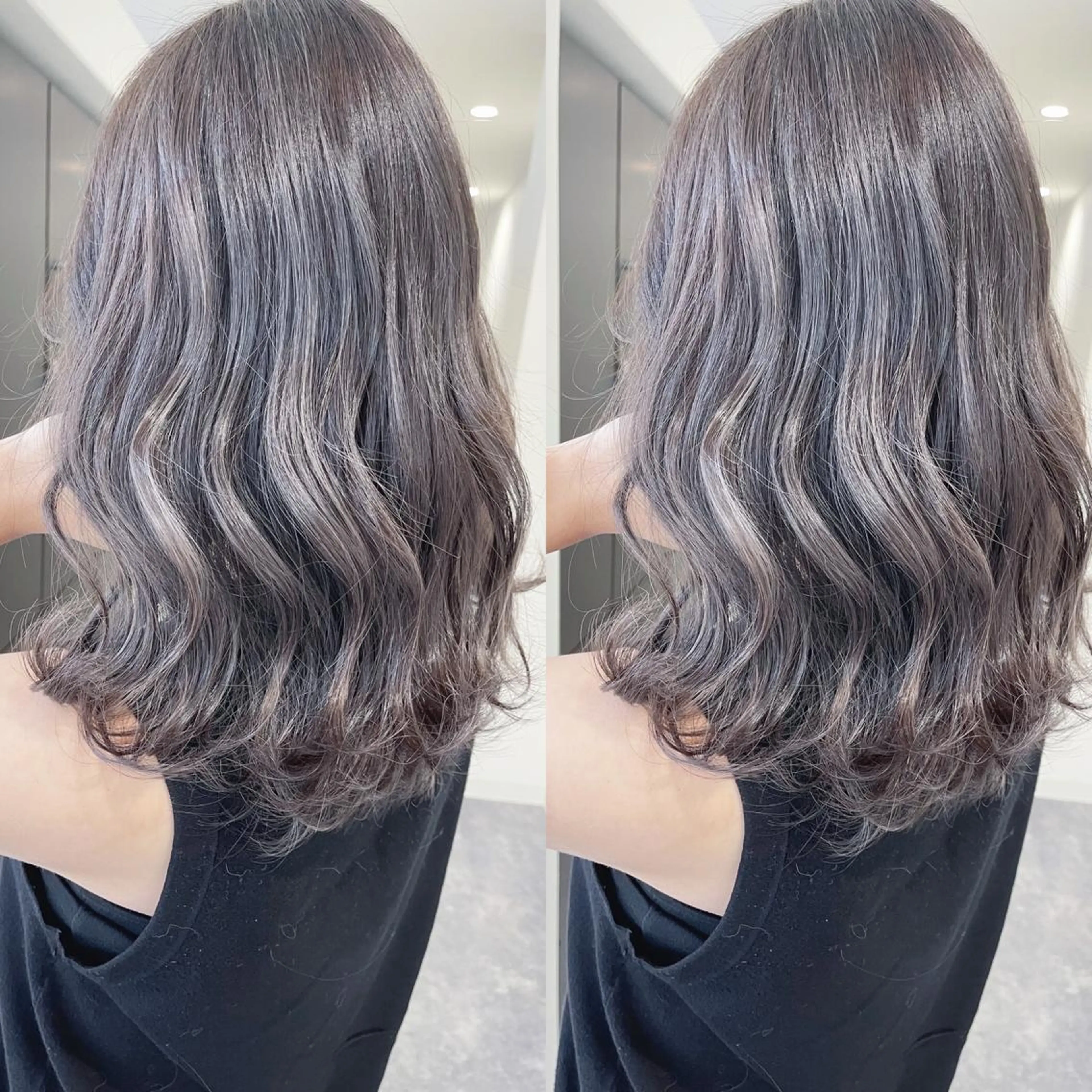 セミロング カット ヘアカラー トリートメント H所属・H (エイチ) 烏丸御池店のヘアスタイル