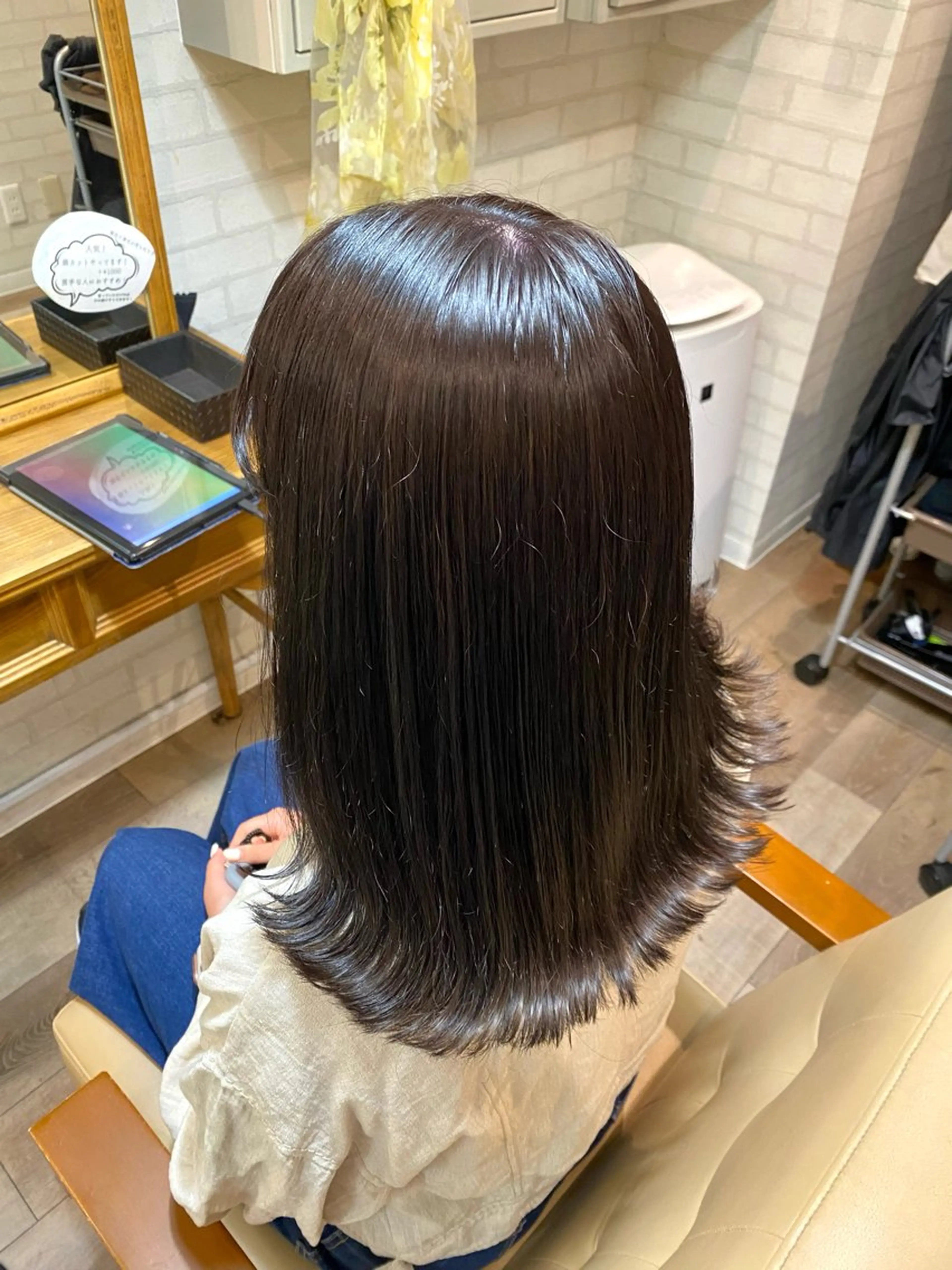 セミロング カラー ヘアカラー トリートメント Aujuaソムリエ 🎨‎♡HARUのヘアスタイル
