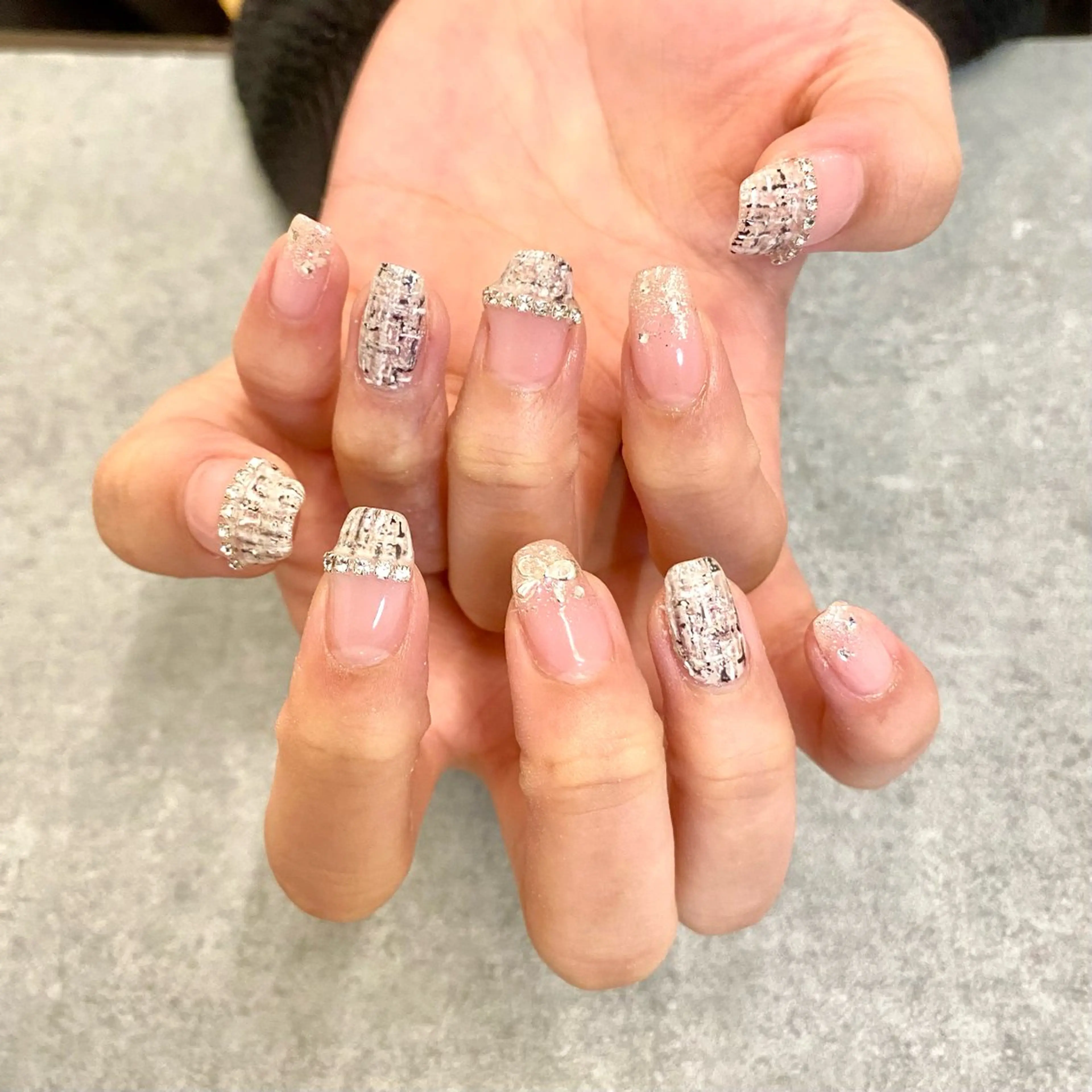 ネイル ツイードネイル ハンドネイル nail salon muuのネイルデザイン