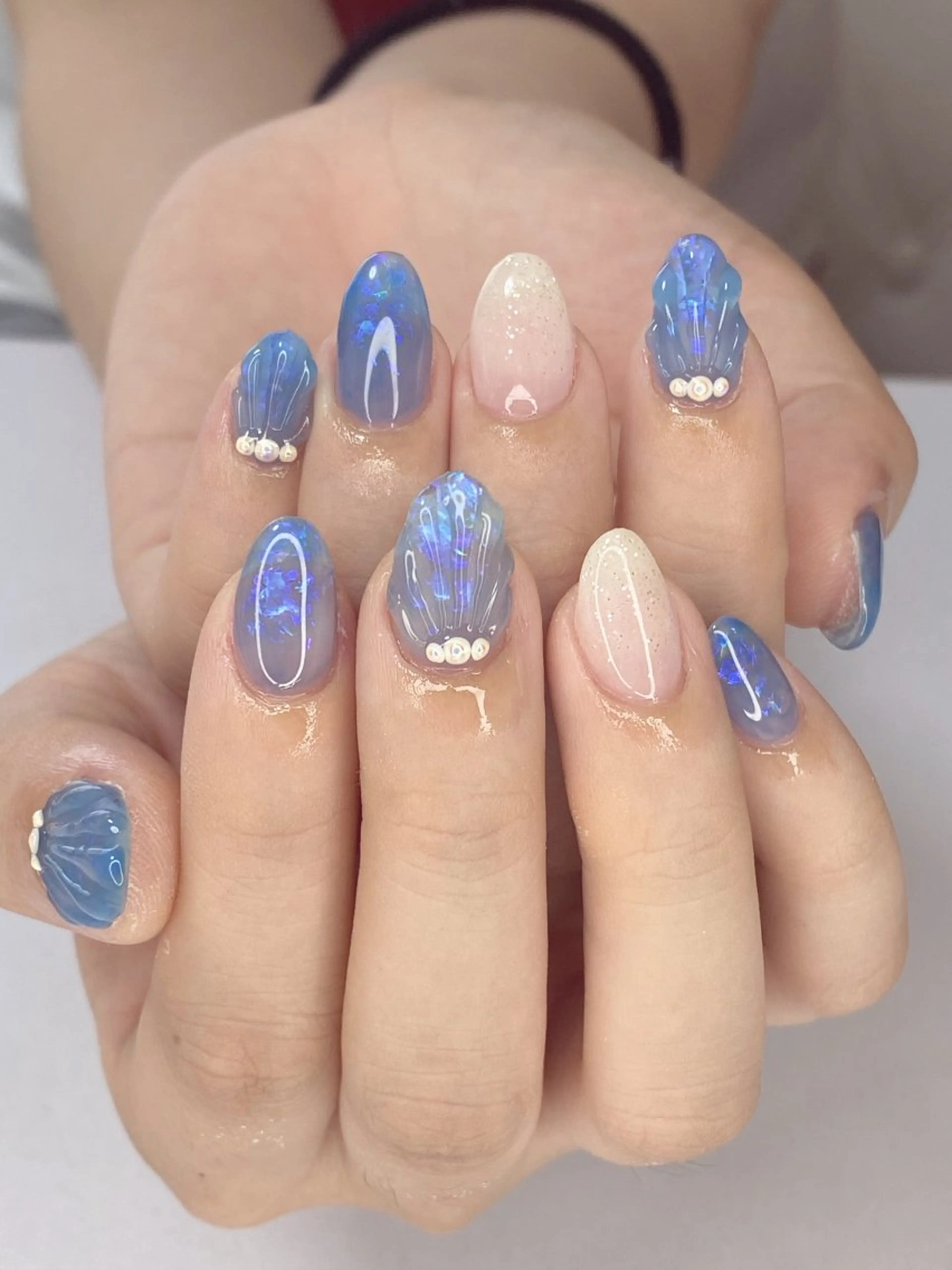 ネイル アートネイル オーロラネイル 桜ネイル クリアネイル フットネイル Nail Salon ertiのネイルデザイン